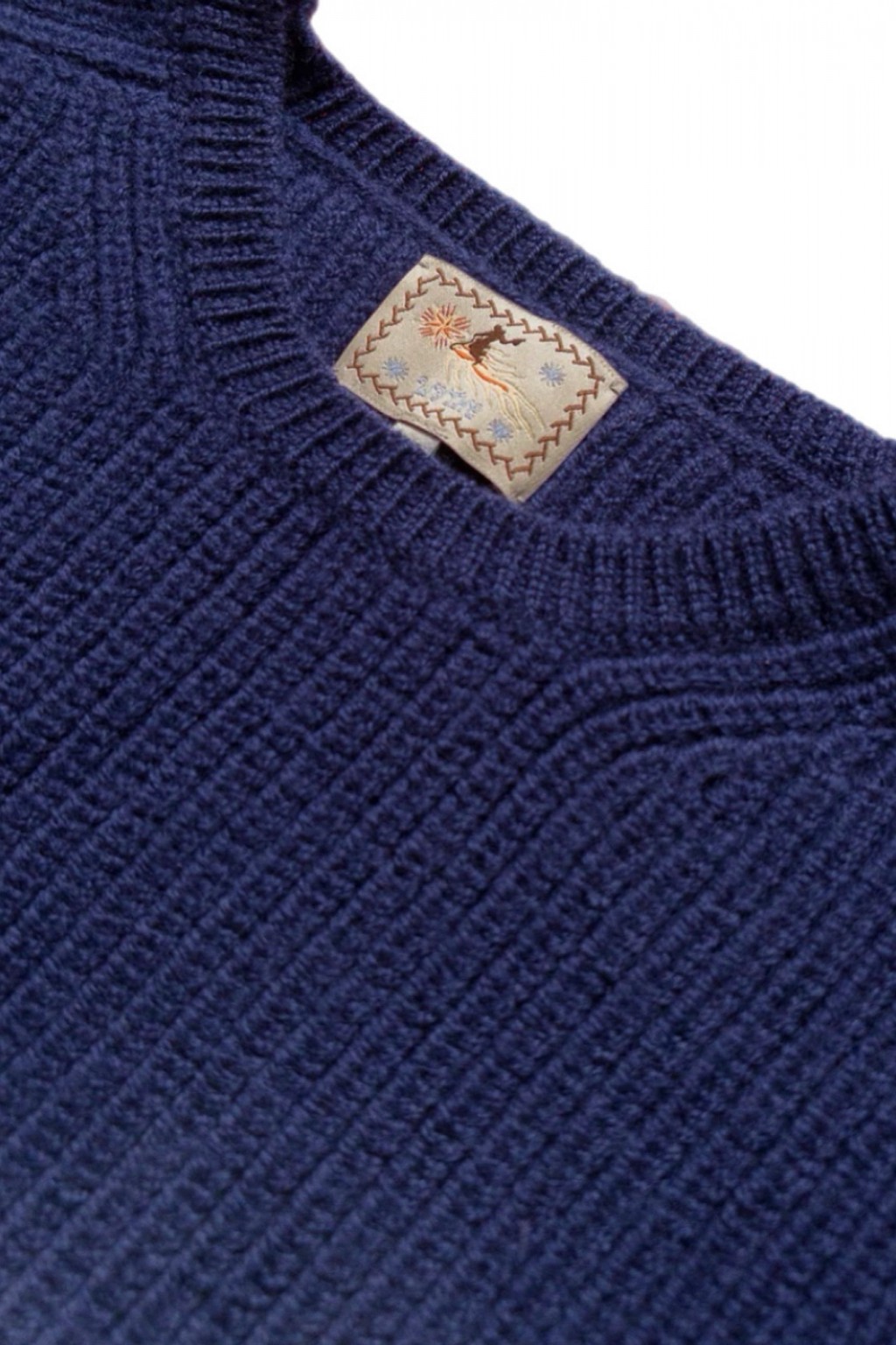Wythe Highland Shakerknit Sweater Navy
