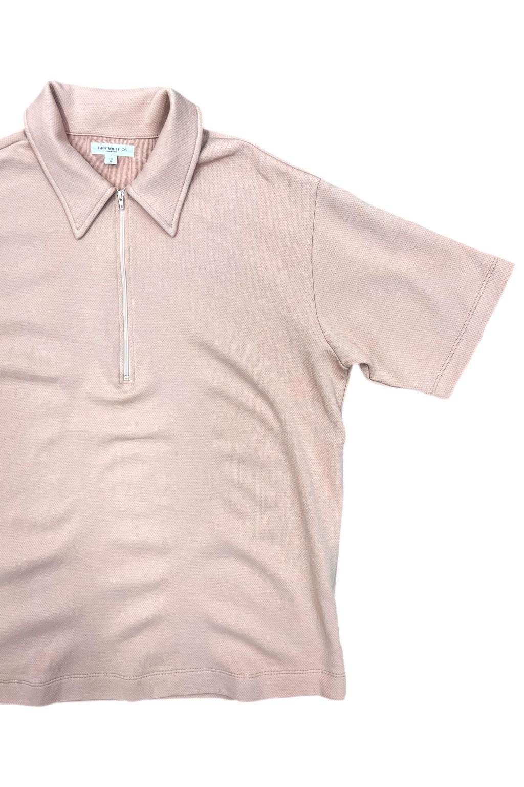 Lady White Co. Half-Zip Polo Pink Glass