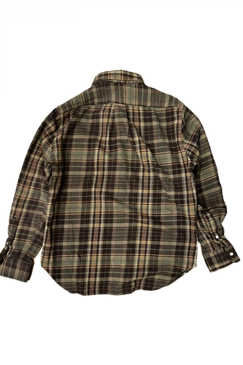 Gitman Bros. Vintage Independence Work Shirt Olive Recycled Brushed Melange