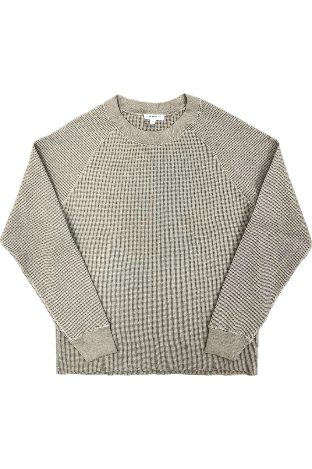 Lady White Co. Cropped Raglan Thermal Almond