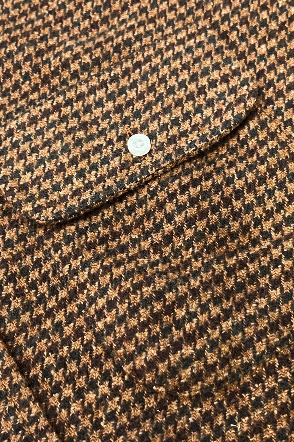 Gitman Bros. Vintage Independence Work Shirt Brown Houndstooth Check