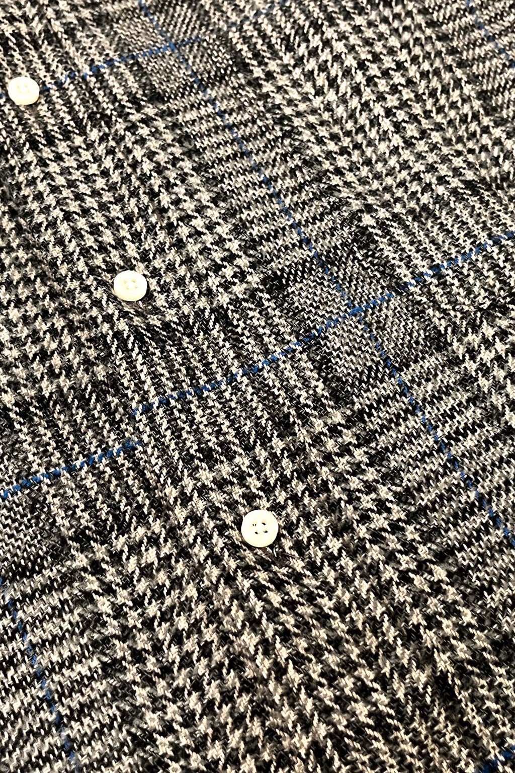 Gitman Bros. Vintage Long Sleeve Button Down Grey Cotton Tweed Check