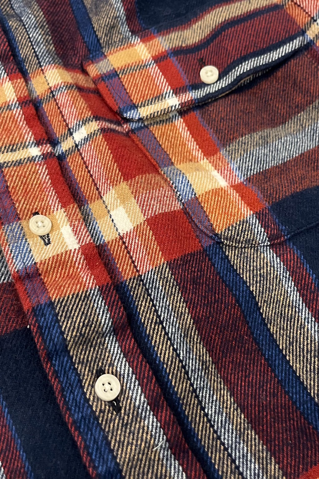 Gitman Bros. Vintage Independence Work Shirt Rose/Navy Brushed Winter Madras