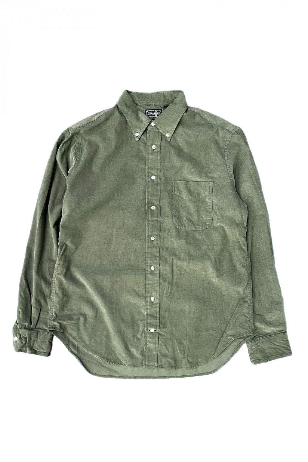 Gitman Bros. Vintage Long Sleeve Button Down Sage Thin Wale Corduroy