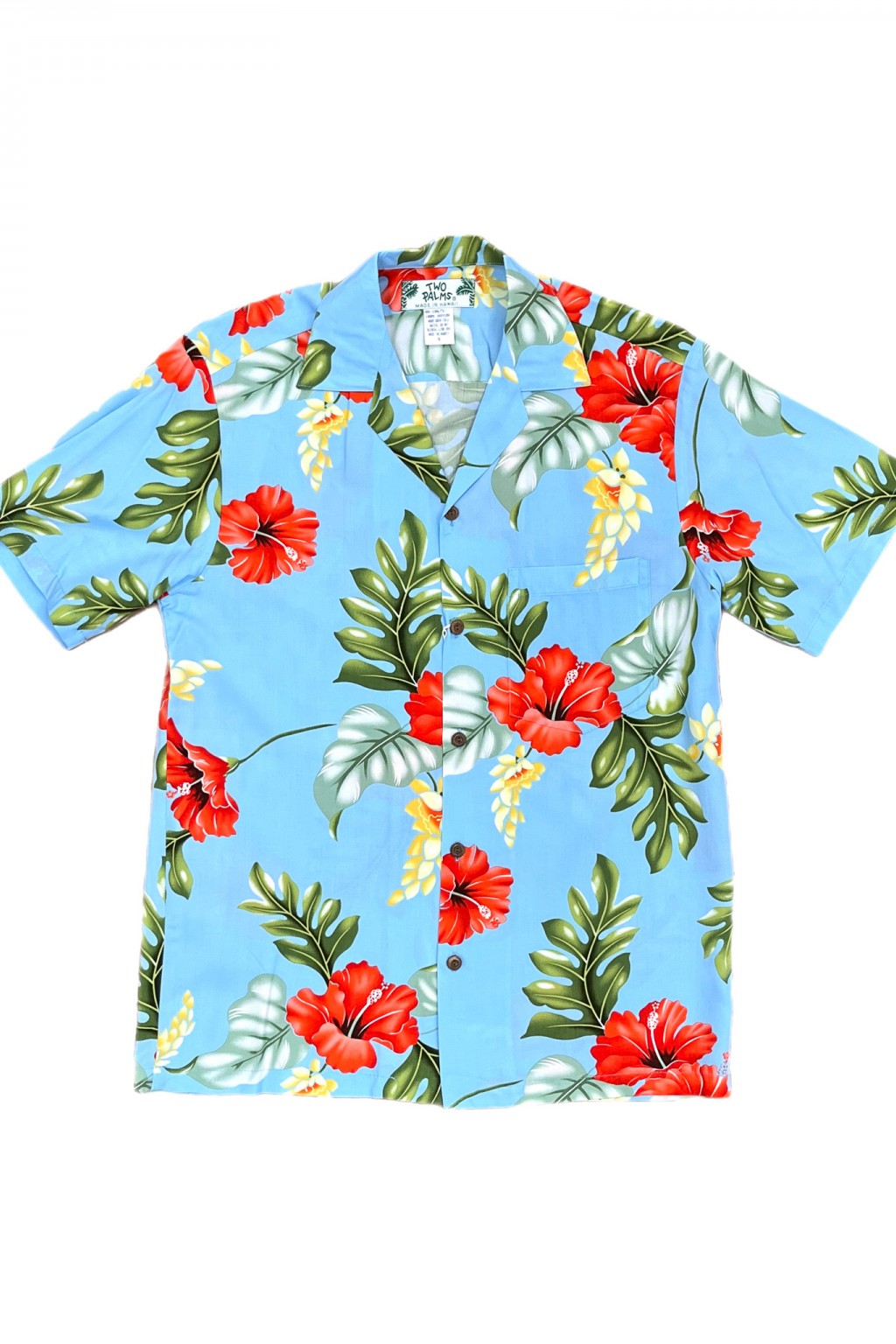 Two Palms Monstera Shirt Light Blue - Made in USA | Shirts