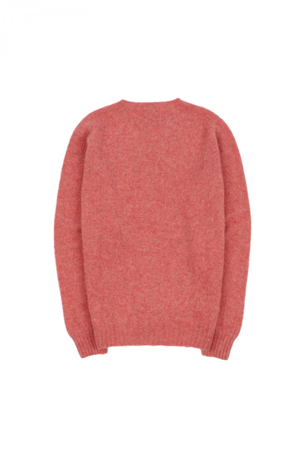 Drake's Brushed Shetland Crewneck Jumper Tea Rose