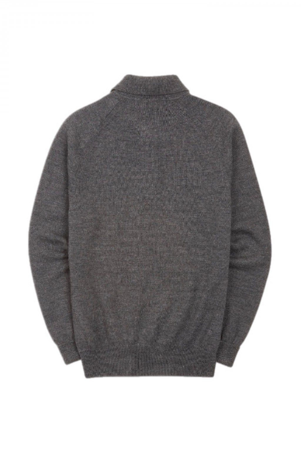 Drake's Merino Wool Knitted Polo Grey