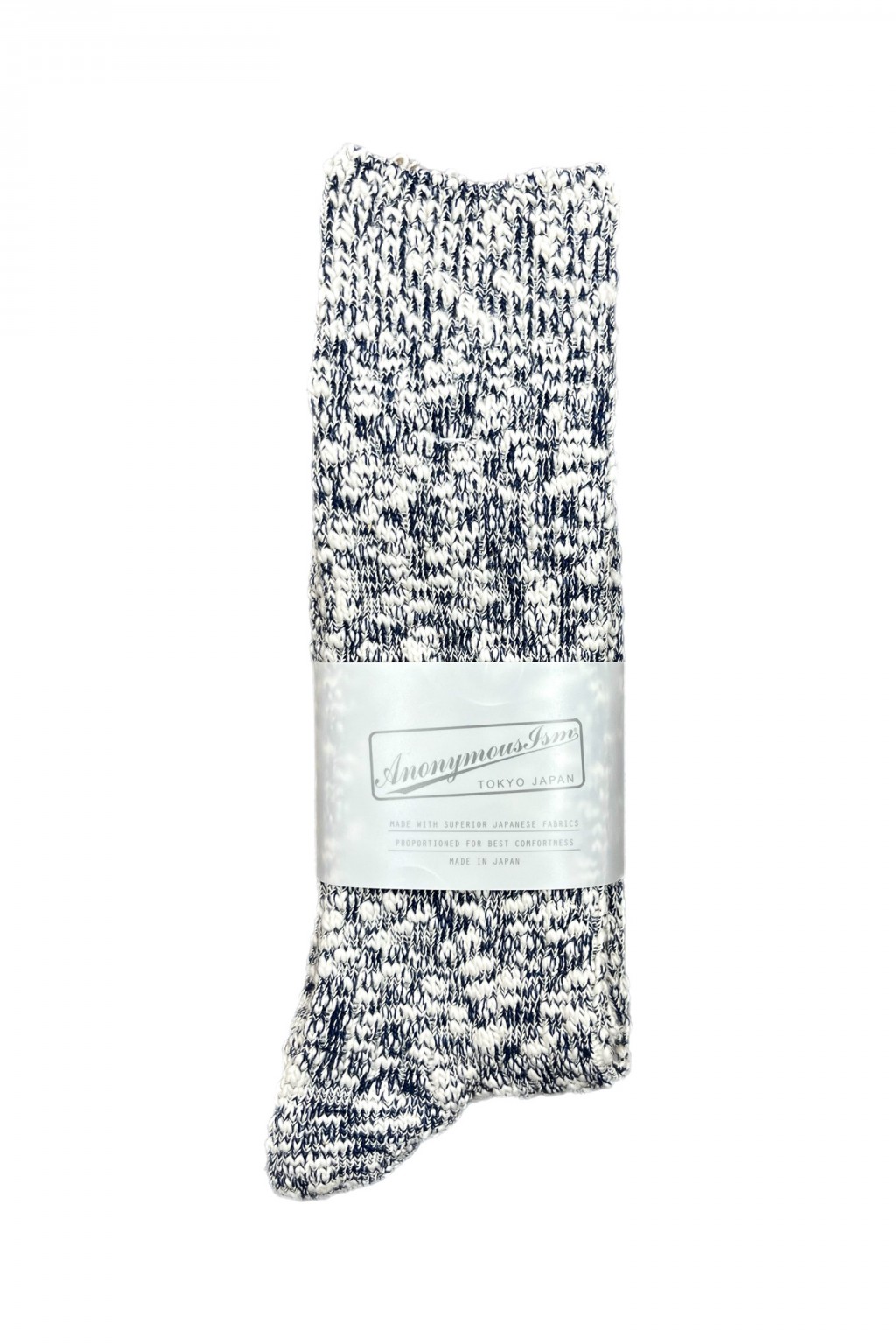 AnonymousIsm Light Weight Slub Crew Sock Navy