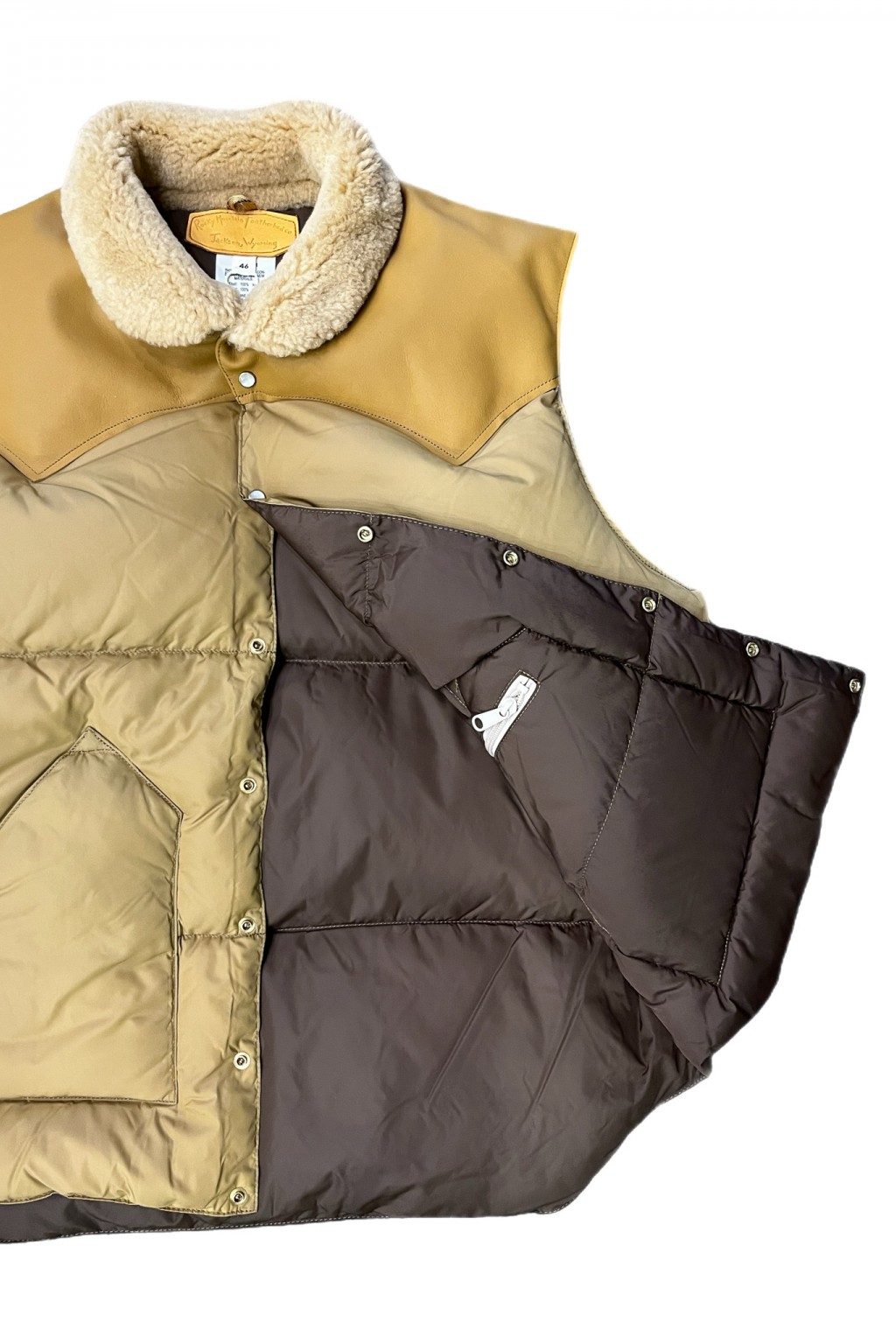 Rocky Mountain Featherbed Christy Vest Camel - Made in Japan