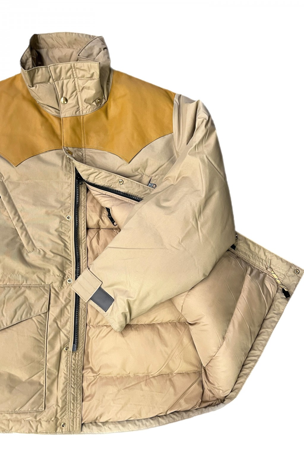 Rocky Mountain Featherbed Down Mountain Parka Tan - Made in Japan