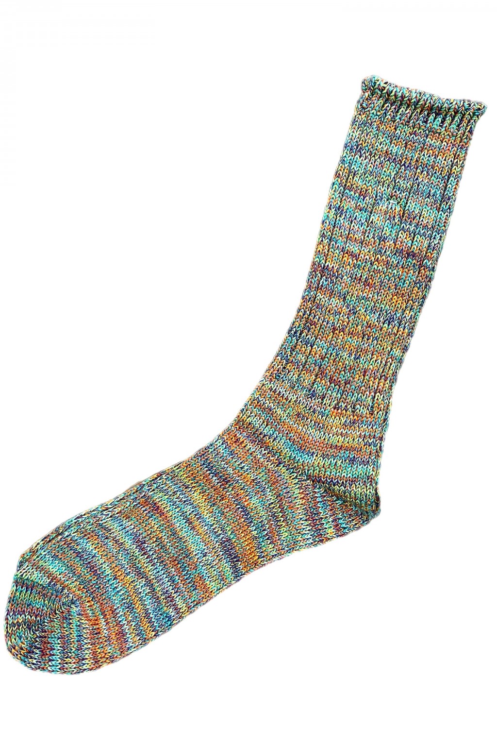 AnonymousIsm 5 Color Mix Crew Sock Green
