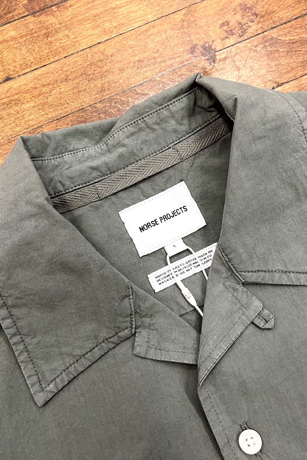 Norse Projects Carsten Cotton Tencel Shirt Mid Khaki