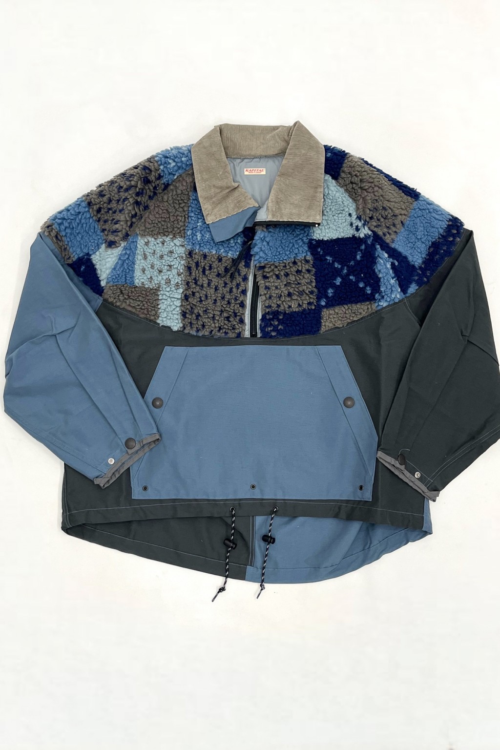 Kapital 60/40Cloth x TUGIHAGI Fleece HUTTE Anorak Navy