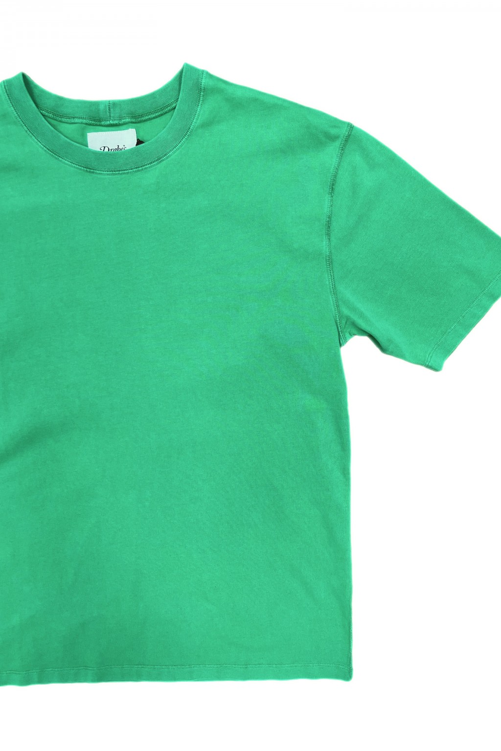 Drake's Cotton Crew Neck Hiking T-Shirt Washed Green