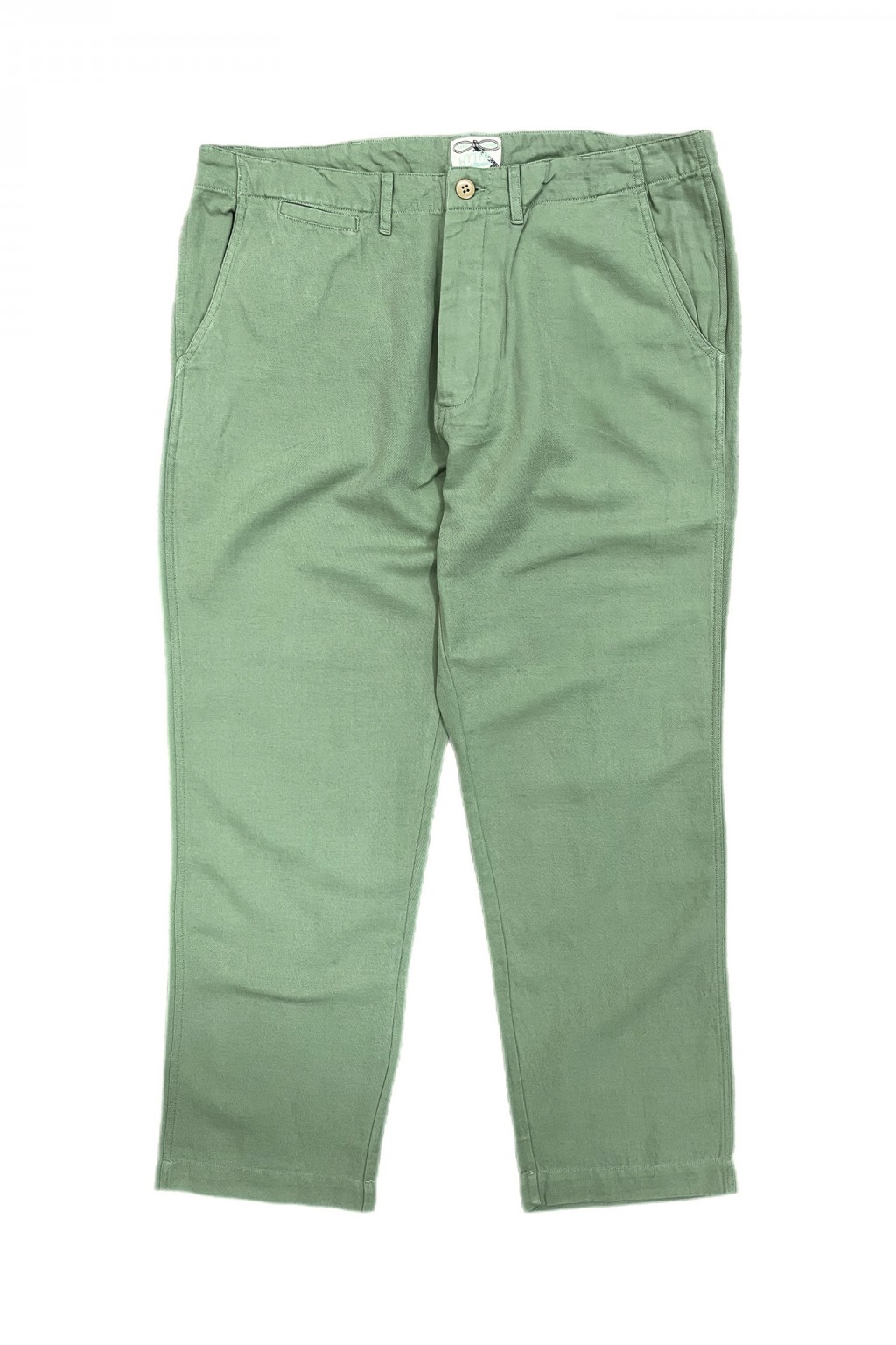Wythe Flat Front Slub Cotton-Linen Twill Chinos Faded Olive