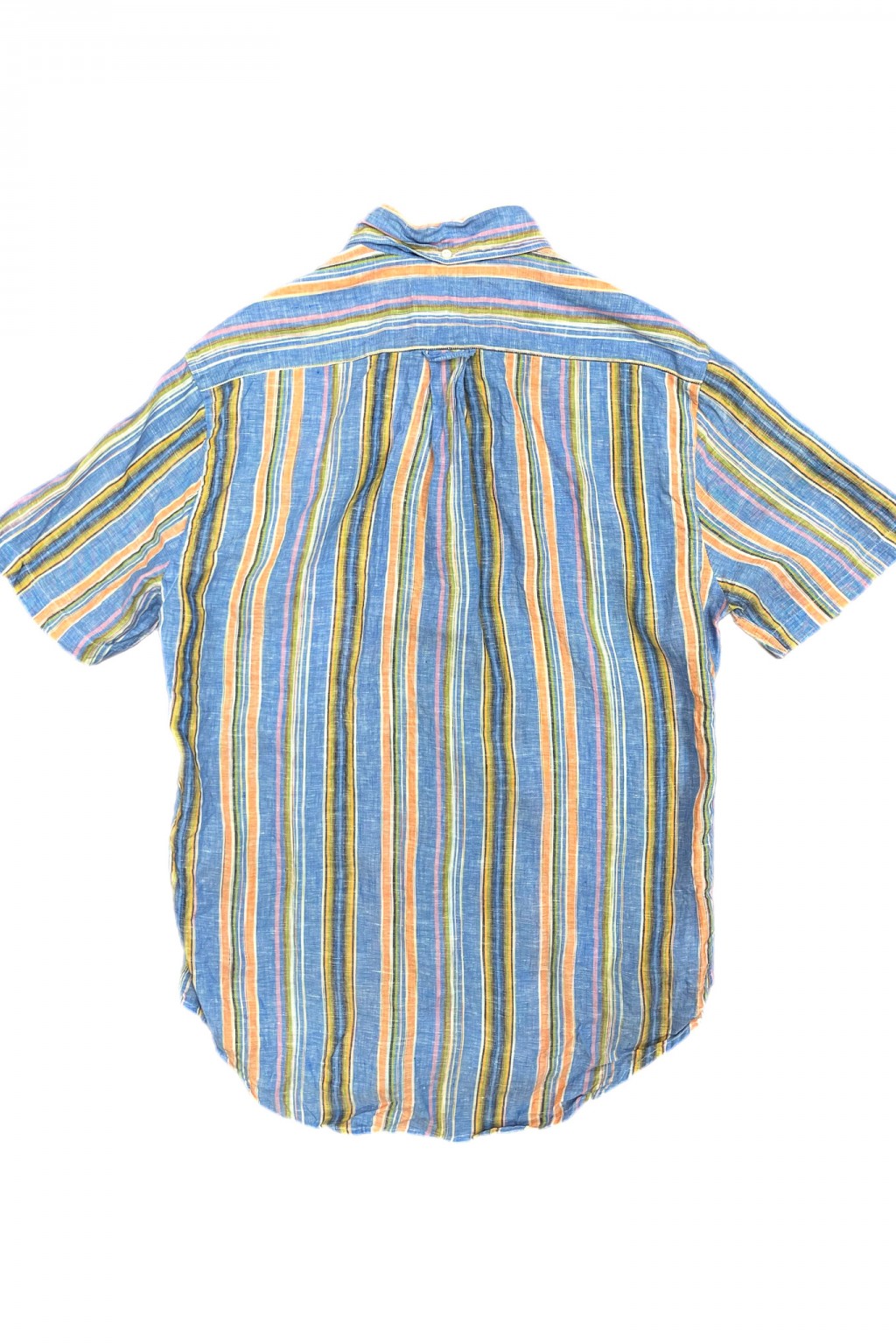 Gitman Bros. Vintage Short Sleeve Button Down Multi-Colored Awning Stripe