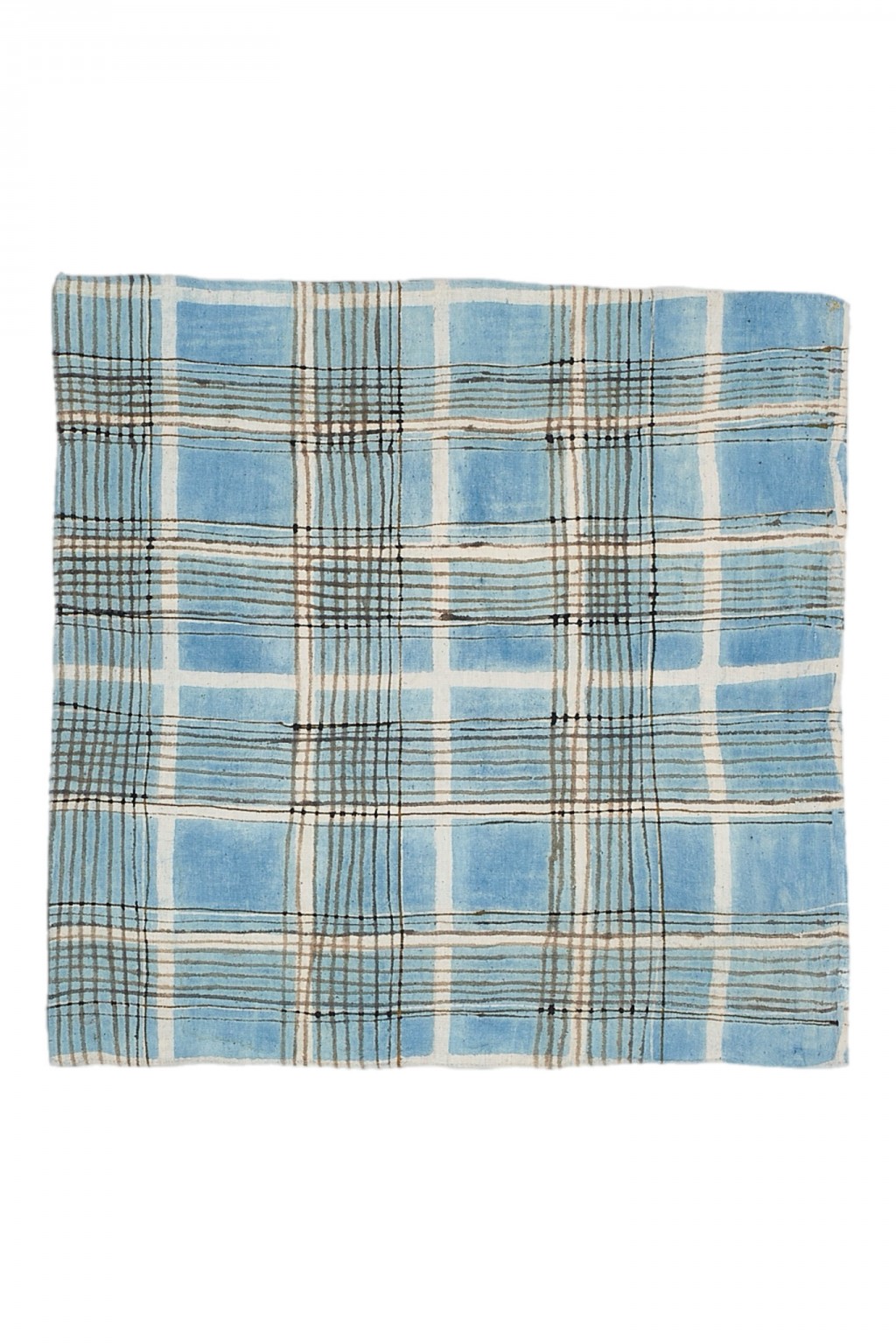 11.11 Square Scarf Light Indigo Plaid