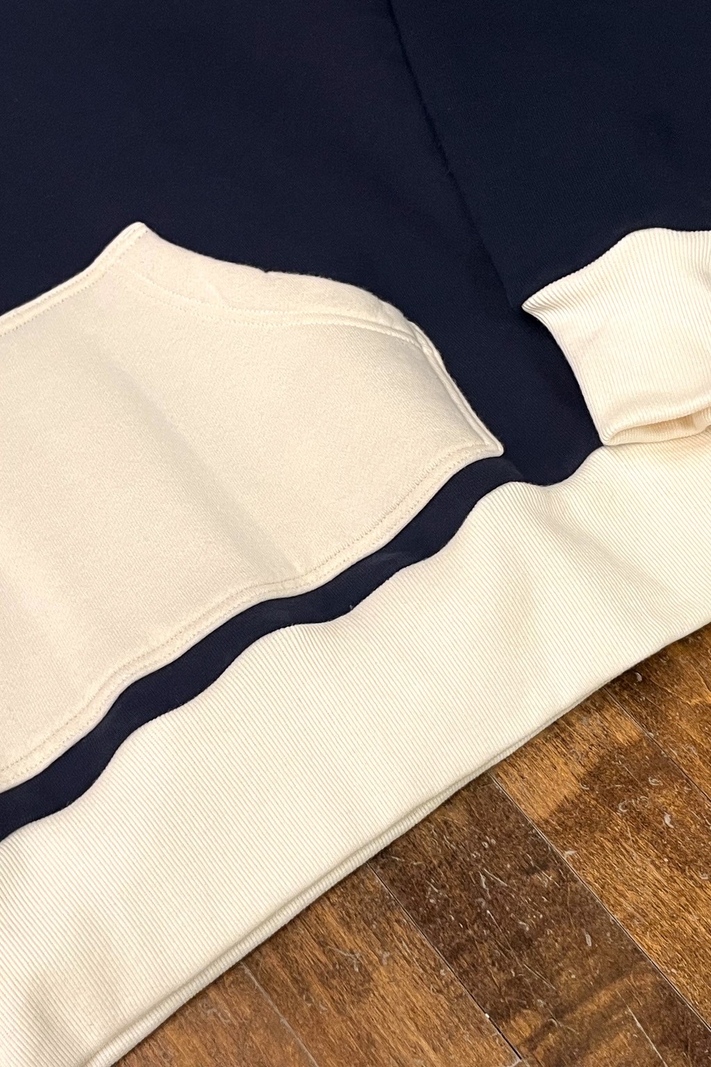 Velva Sheen 50's Pullover Hoodie Navy/Ivory