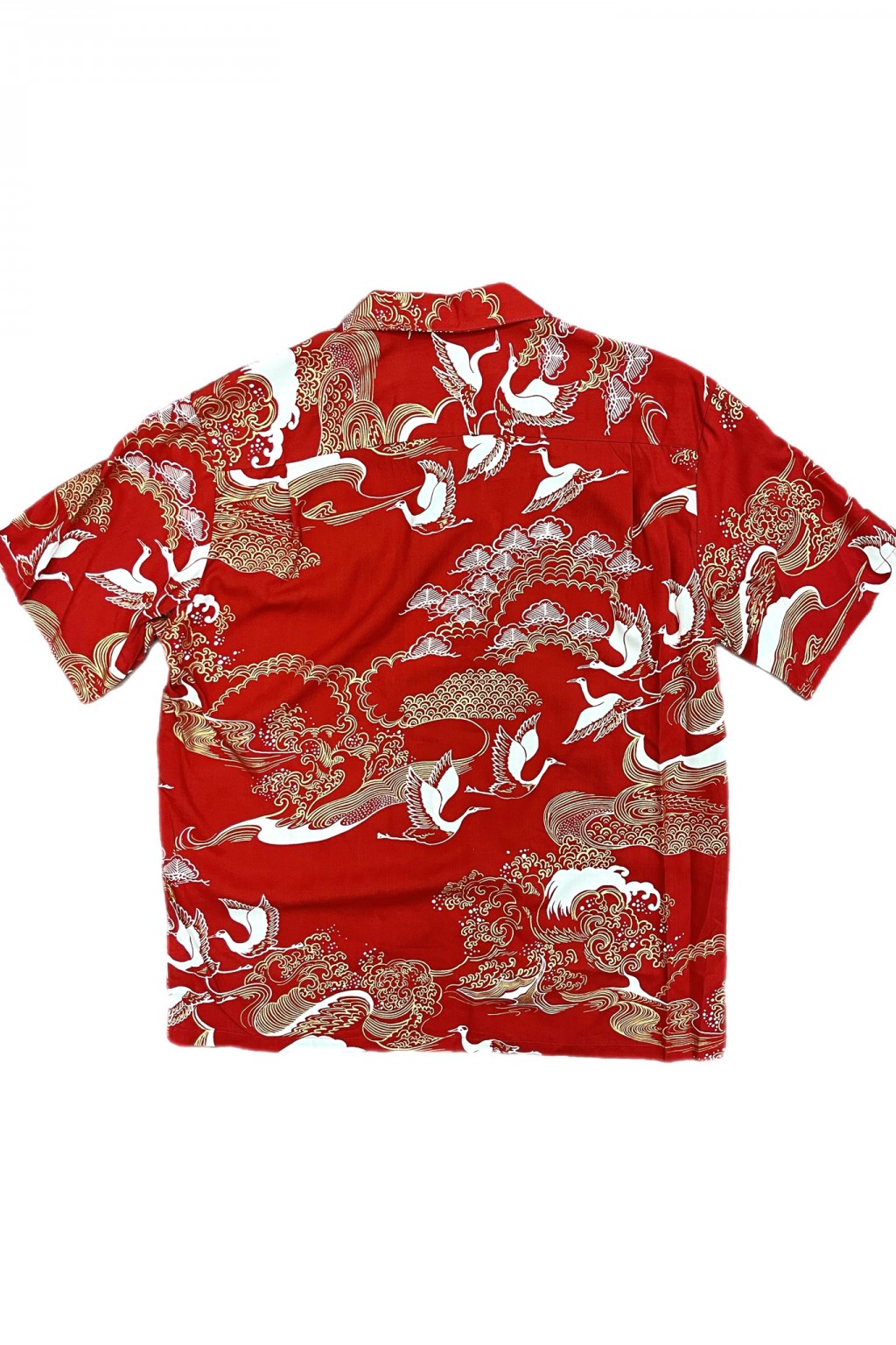 Two Palms Crane Shirt Red