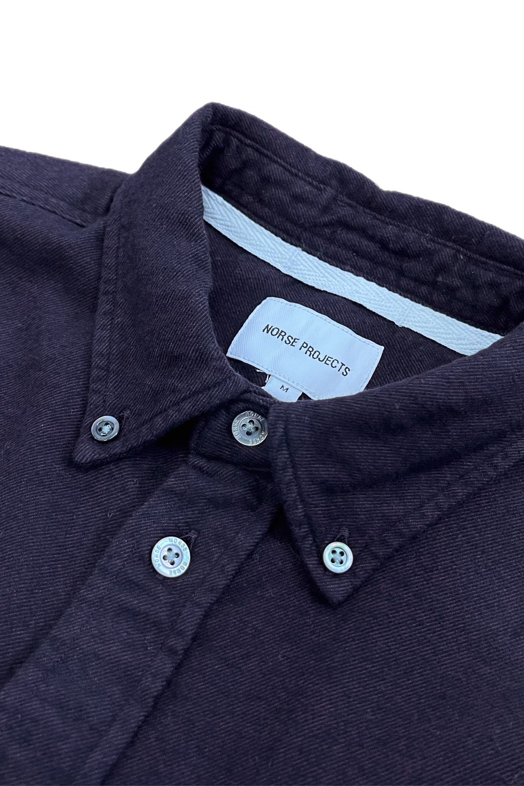 Norse Projects Anton Brushed Flannel Burgundy