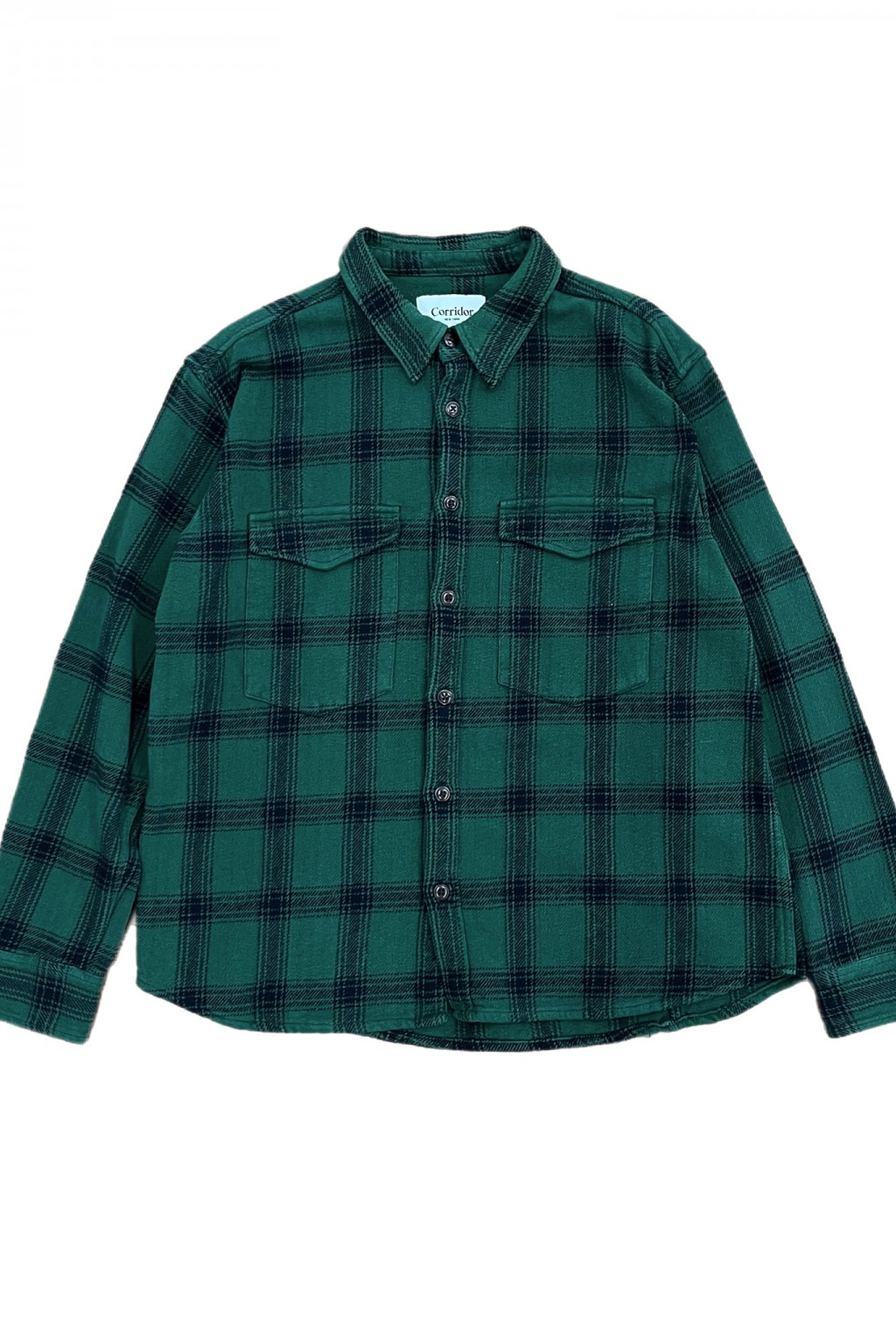 Corridor Deep Forest Plaid LS Green