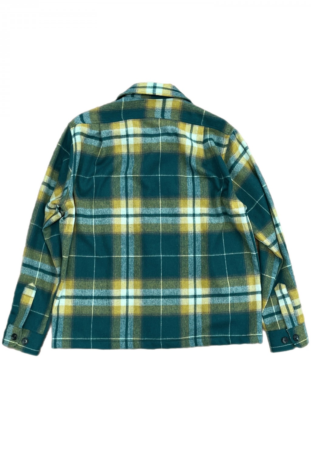 Corridor Ombre Plaid Military Jacket Green
