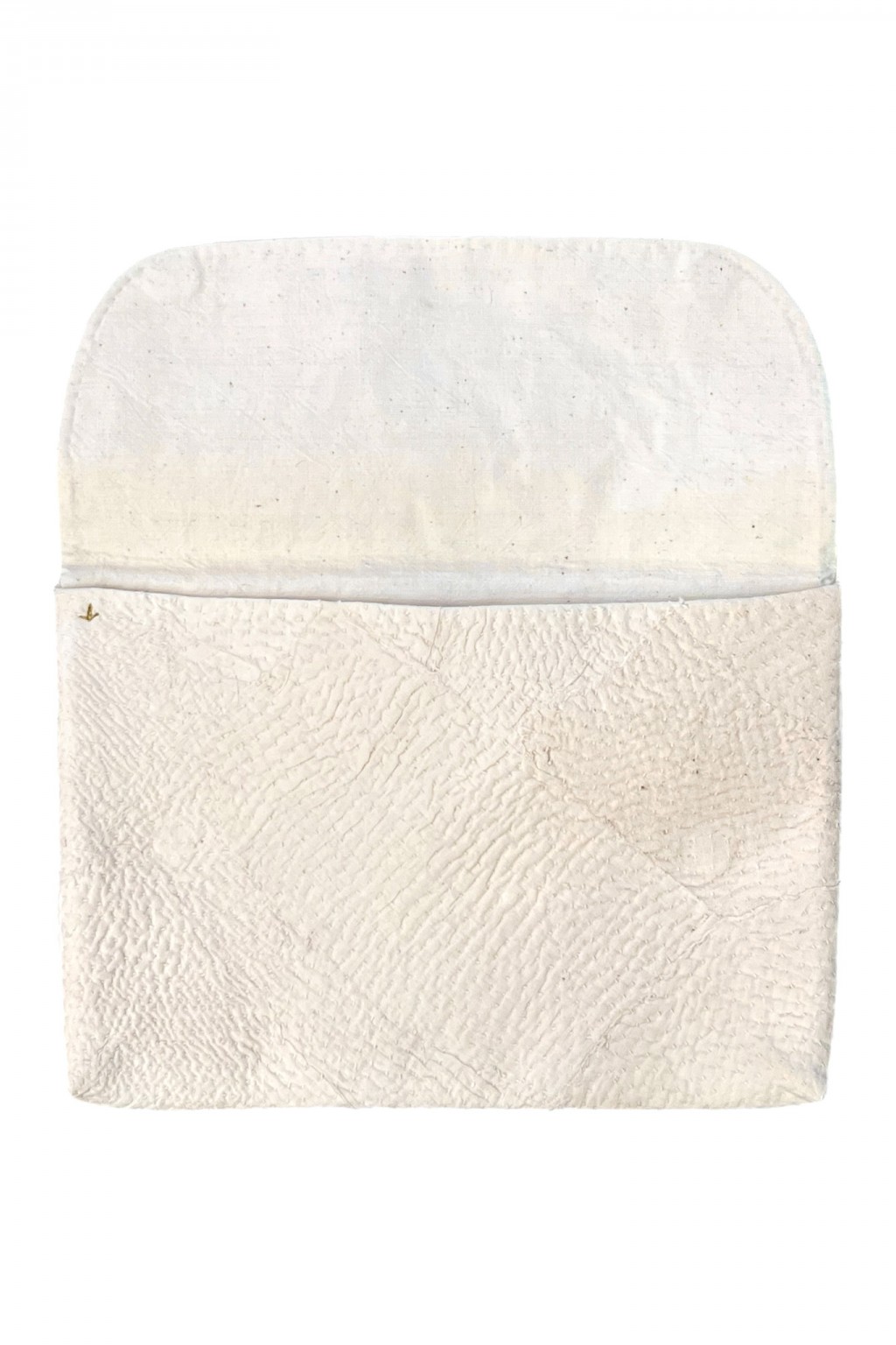 11.11 Laptop Sleeve Ecru Kantha Patchwork