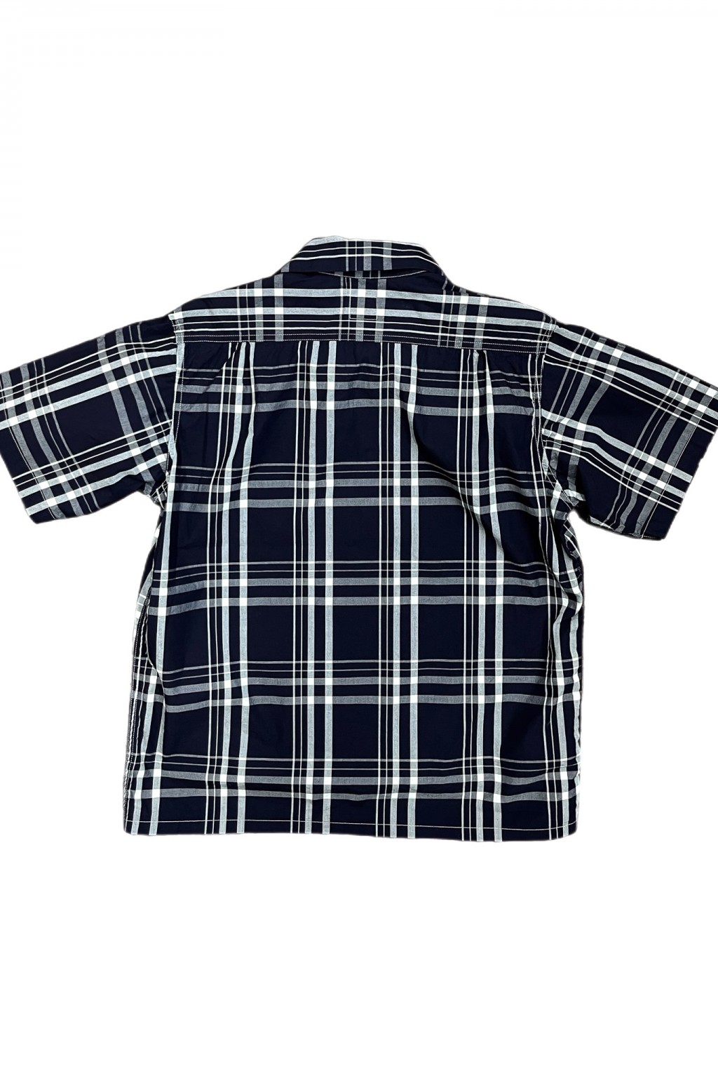 Post Overalls New Basic Shirt S/S Indigo Check 1