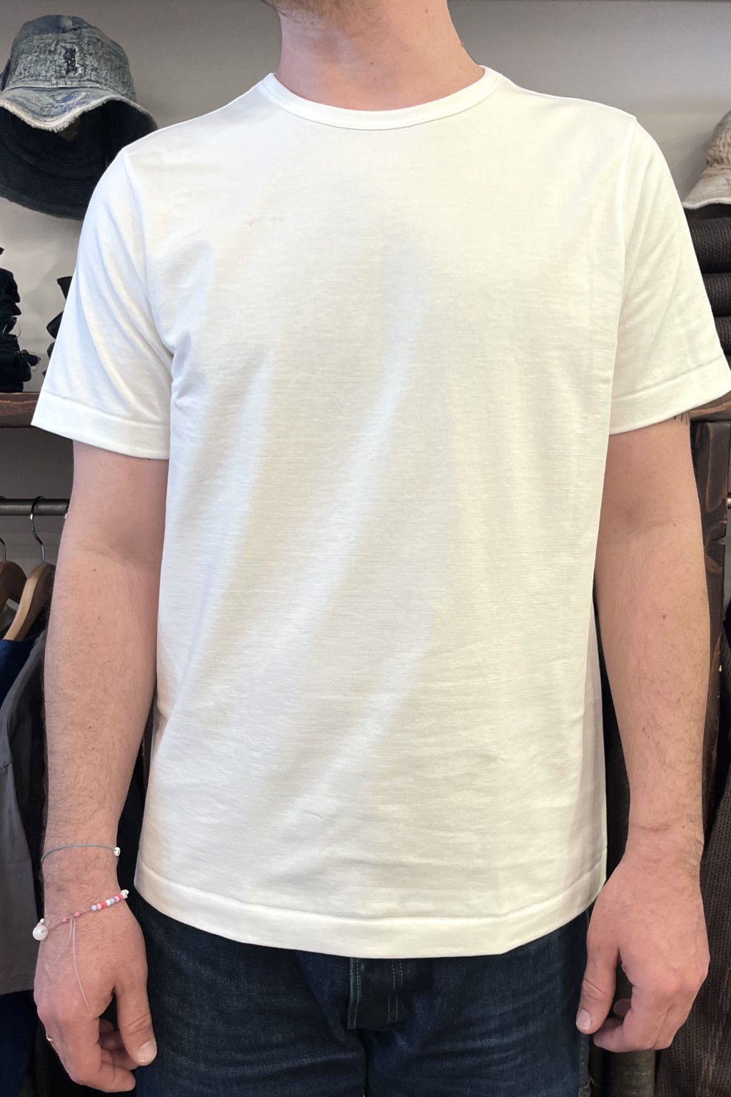 Merz B. Schwanen 215 Loopwheeled T-Shirt 01 White