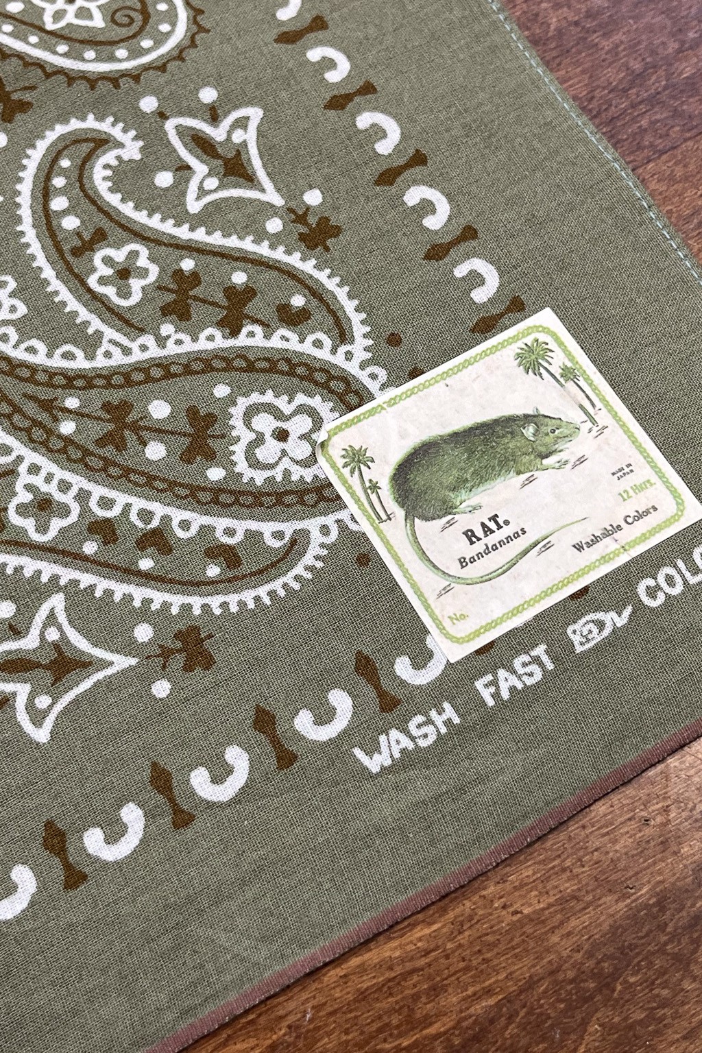 Kapital Fastcolor Selvedge Bandanna (PaisleyPatchwork) Sax