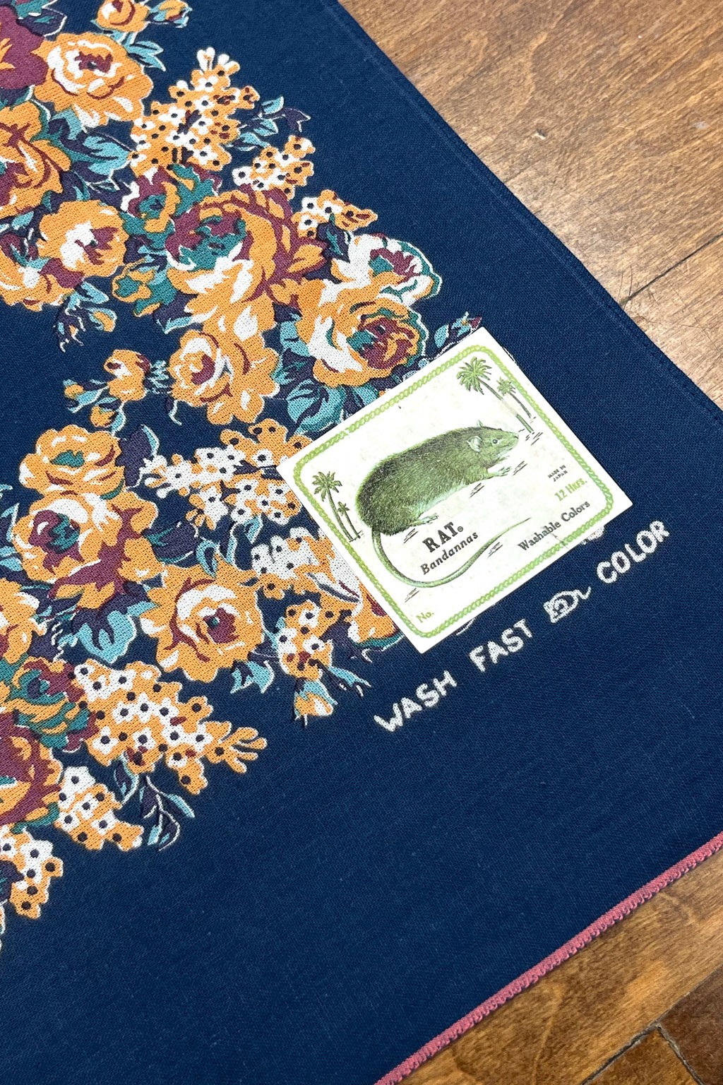 Kapital Fastcolor Selvedge Bandanna (NADESHIKO-Champetre) Navy