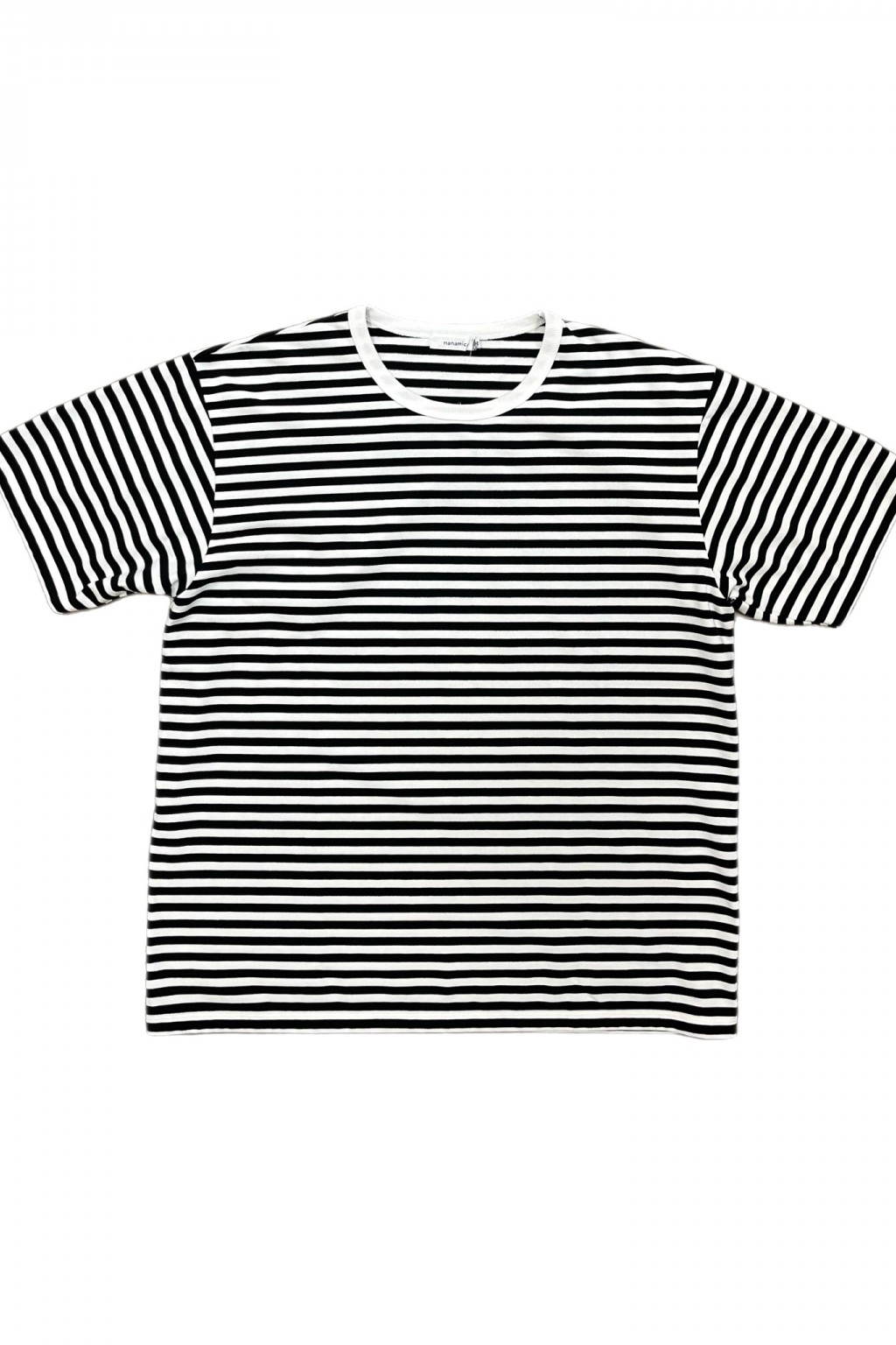 Nanamica COOLMAX Stripe Jersey Tee Black x White