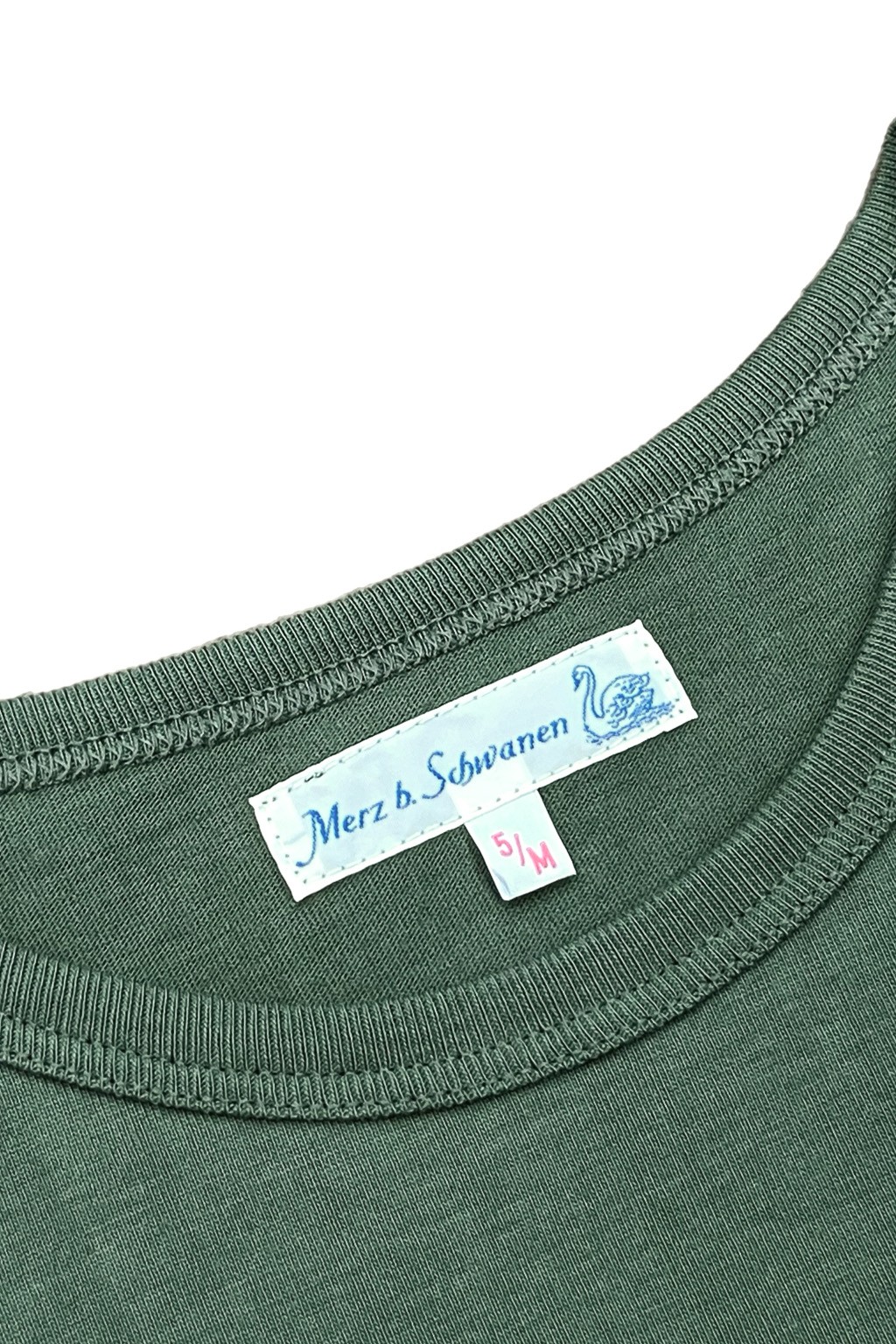 Merz B. Schwanen 215 Loopwheeled T-Shirt 40 Army - Made in