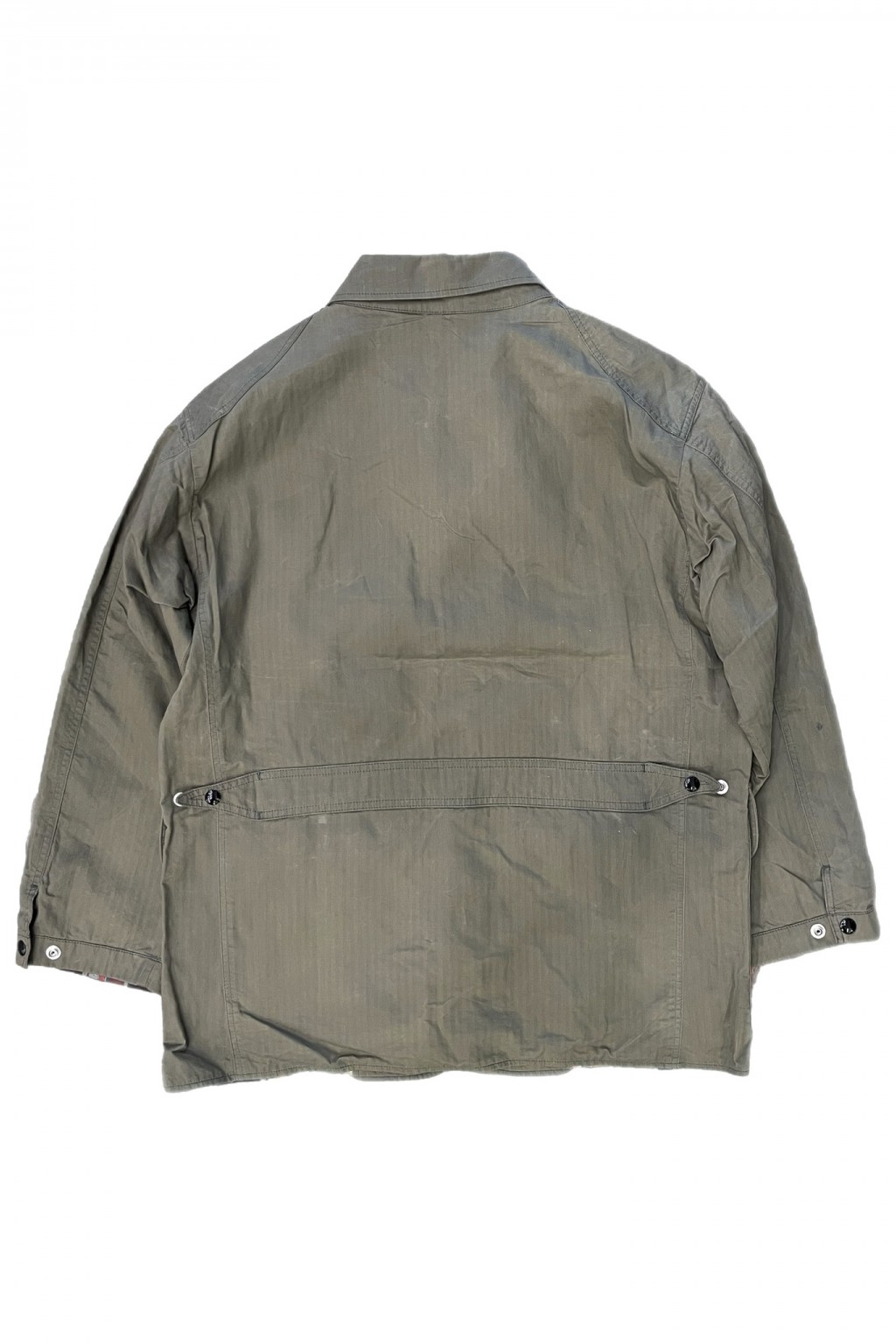 Drake's Waxed Chasseur Jacket Dusty Green Made in Portugal