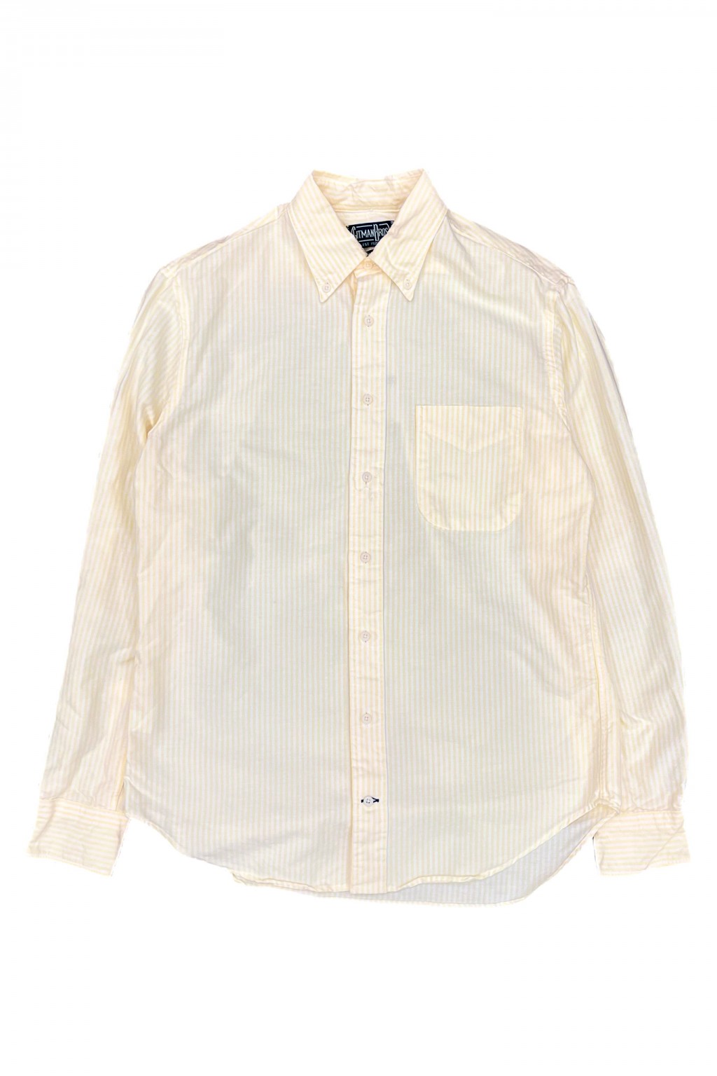 Gitman Bros. Vintage Long Sleeve Button Down Yellow Stripe