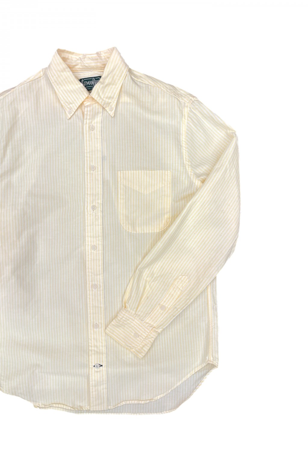 Gitman Bros. Vintage Long Sleeve Button Down Yellow Stripe