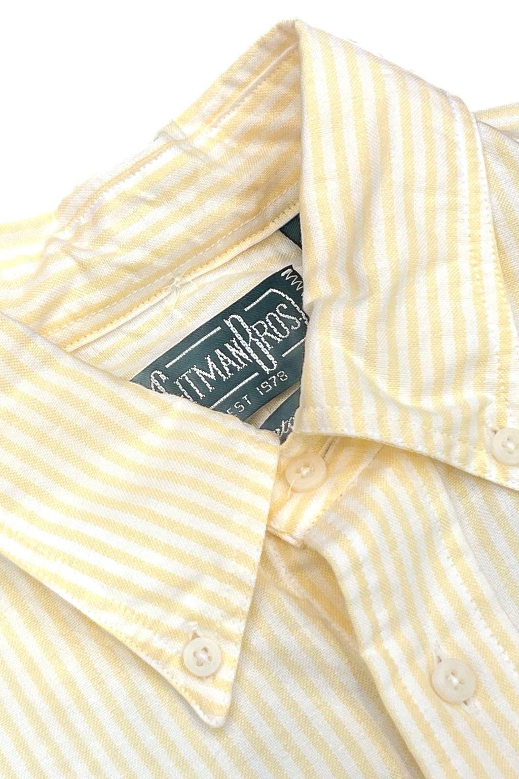 Gitman Bros. Vintage Long Sleeve Button Down Yellow Stripe