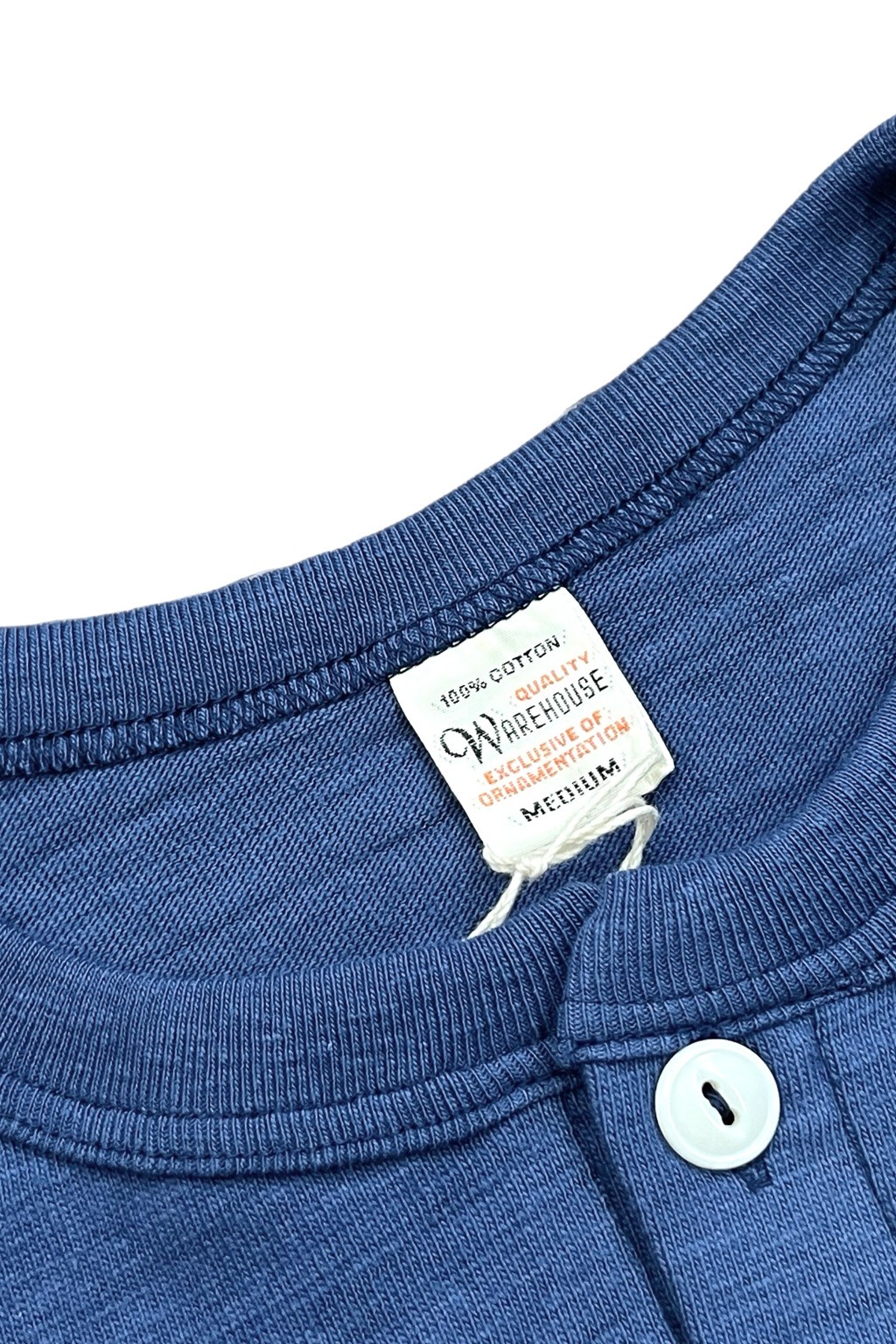 Warehouse & Co. Lot 4601 Henley Neck T-Shirt Faded Blue