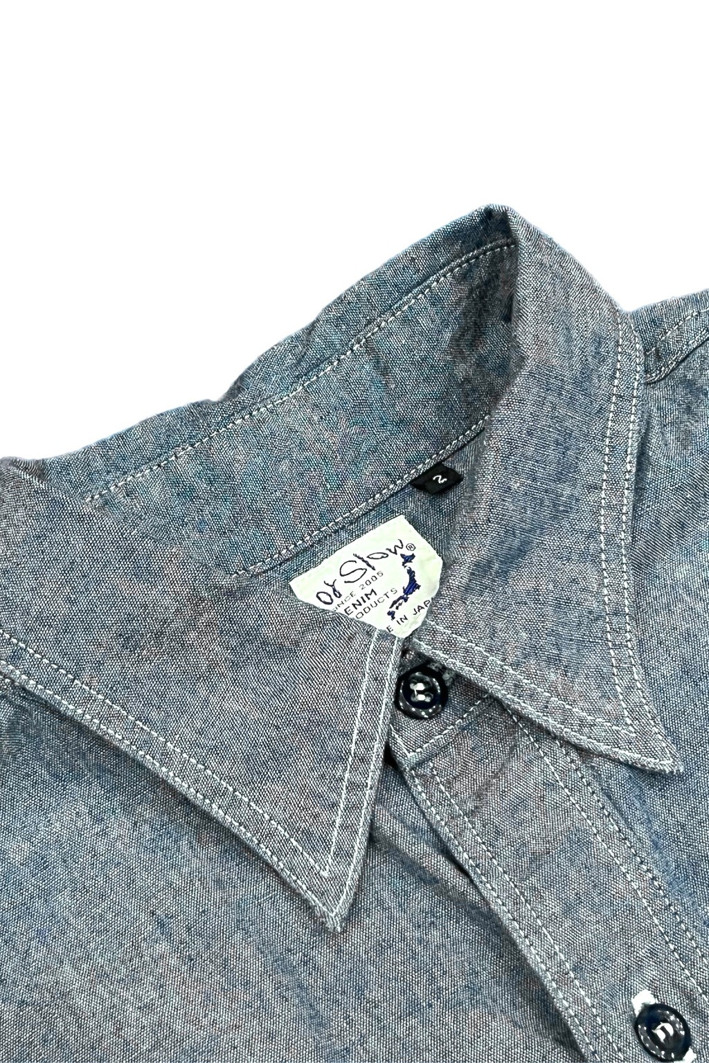 Orslow Relax Fit Work Shirt Chambray 84