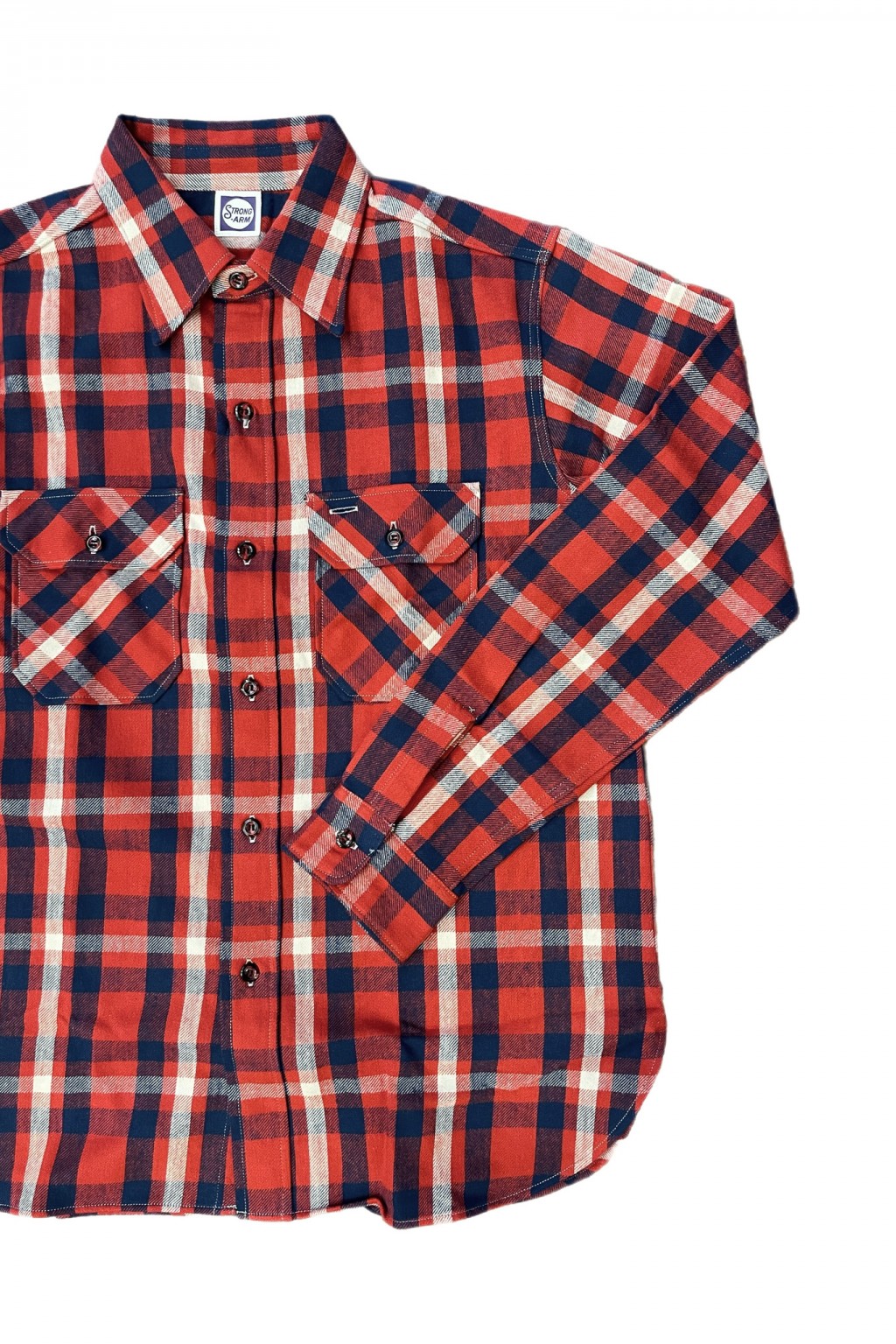John Gluckow Modern Flannel Red/Navy