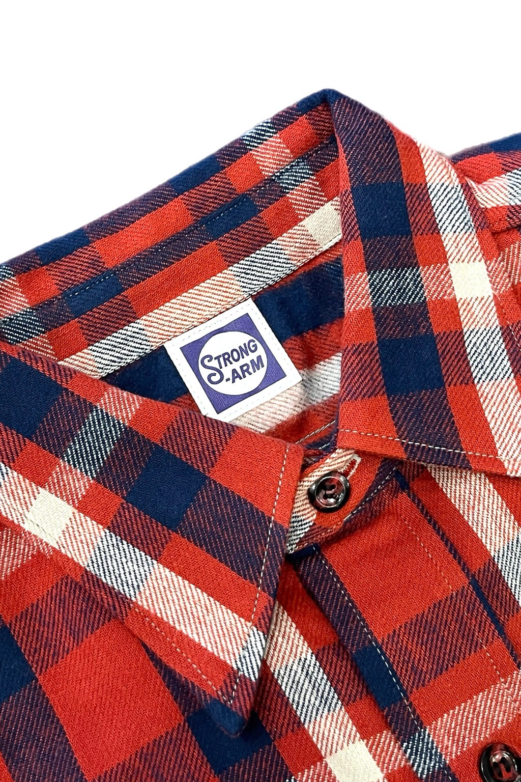 John Gluckow Modern Flannel Red/Navy