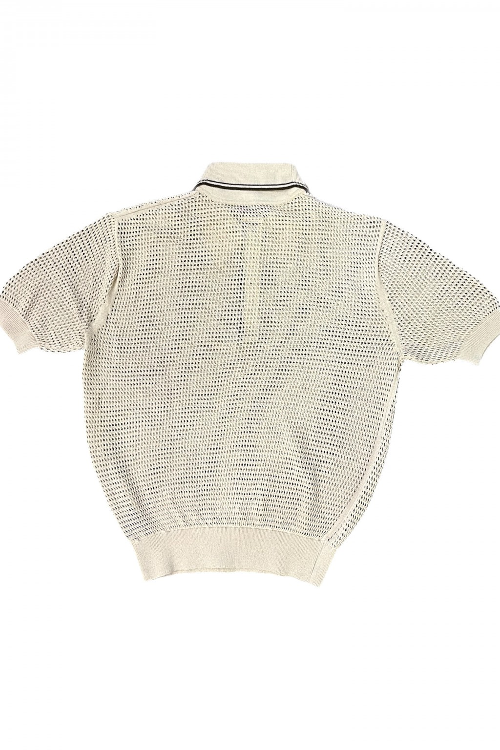 Kapital 12G Mesh Knit CAROL Polo Beige
