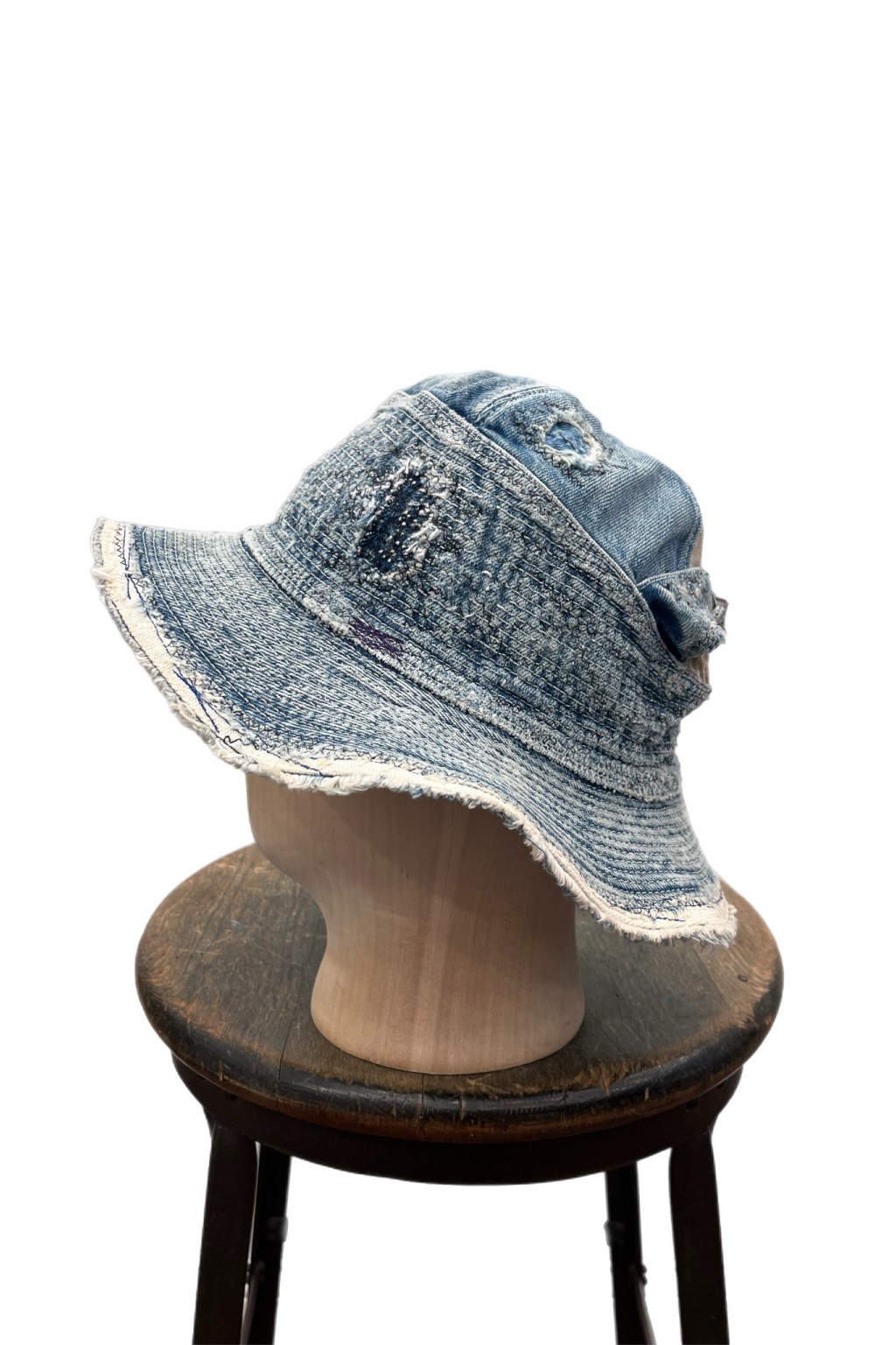 Kapital 11.5oz Denim THE OLD MAN AND THE SEA Hat (CRASH REMAKE) IDG