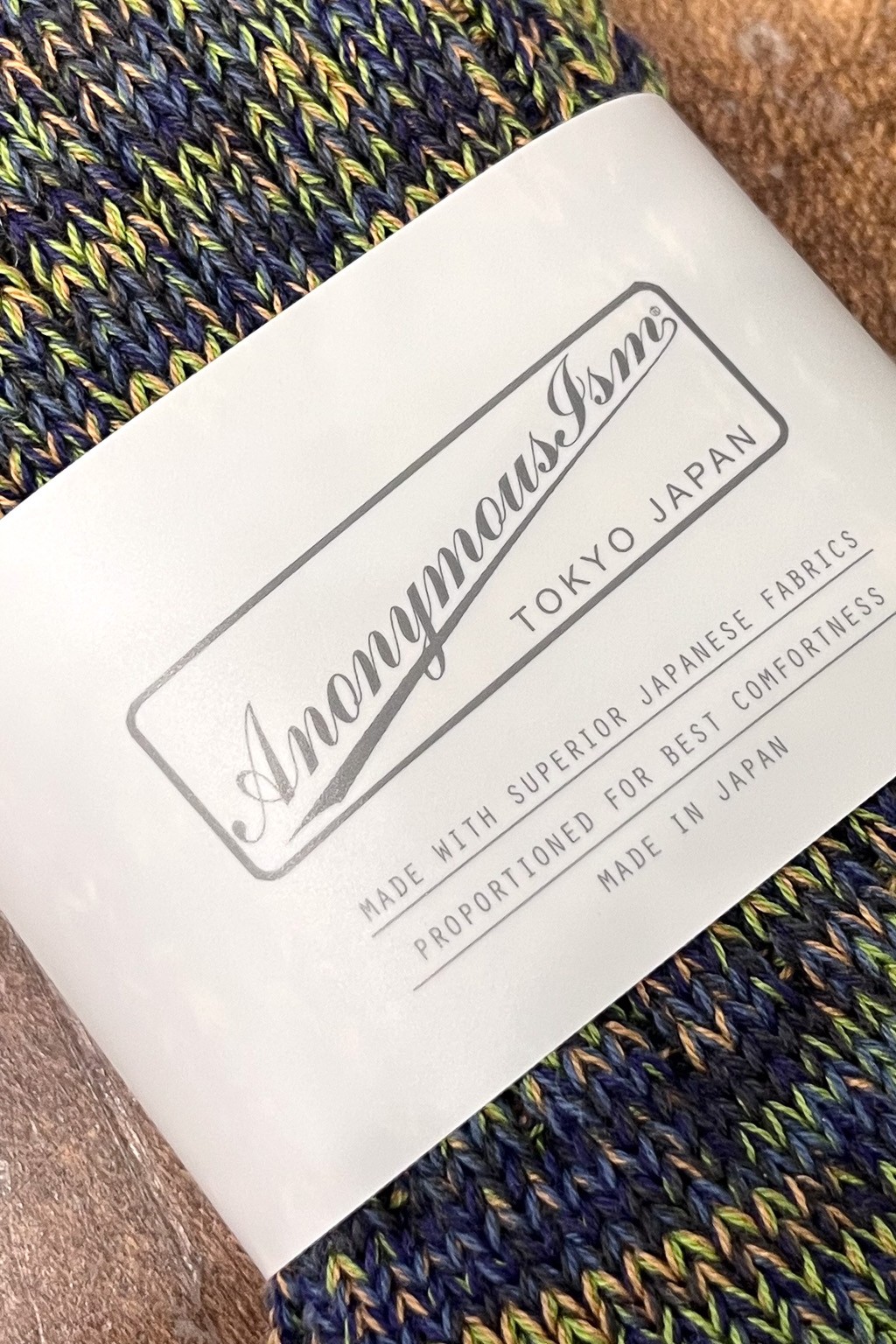 AnonymousIsm 5 Color Mix Crew Sock Charcoal