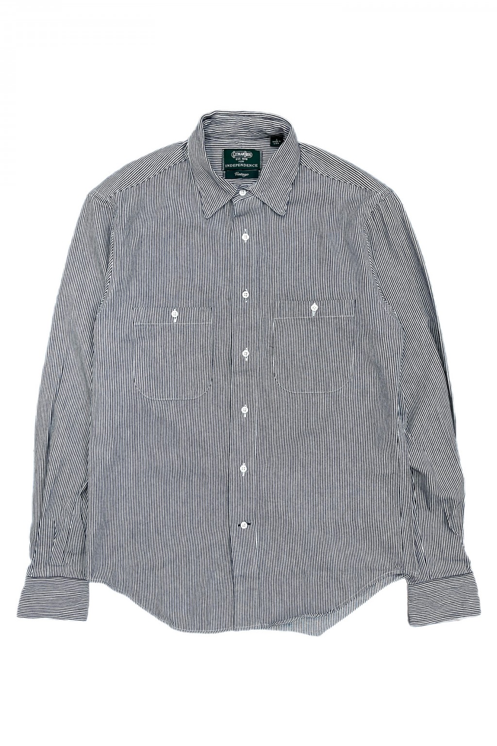 Gitman Bros. Vintage Independence Work Shirt Railroad Stripe Denim