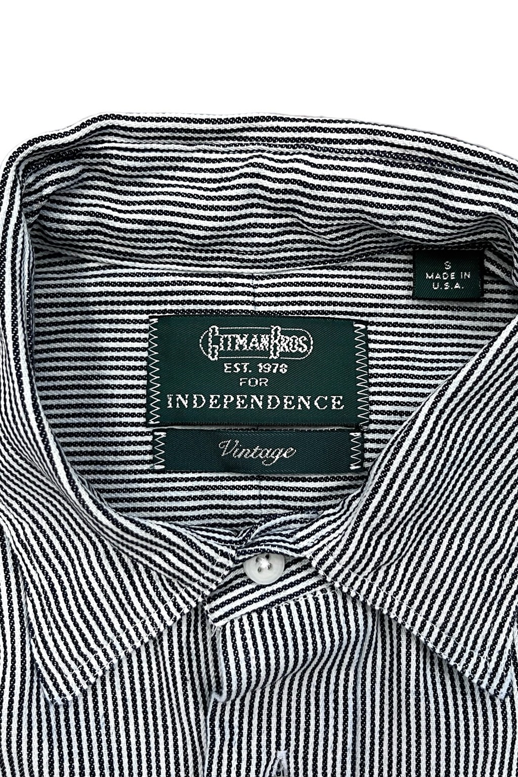 Gitman Bros. Vintage Independence Work Shirt Railroad Stripe Denim