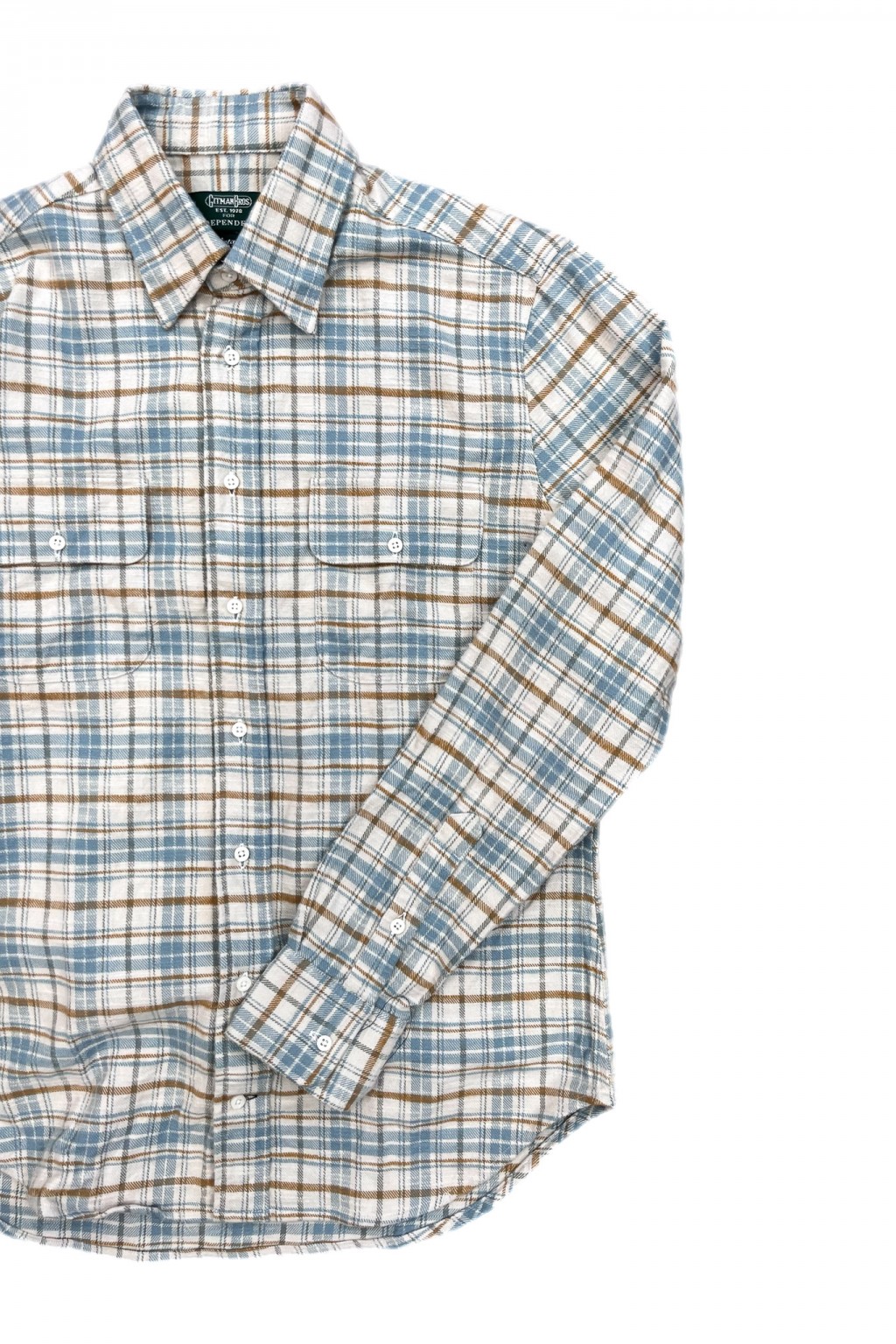 Gitman Bros. Vintage Independence Work Shirt White Slubbed Twill Check