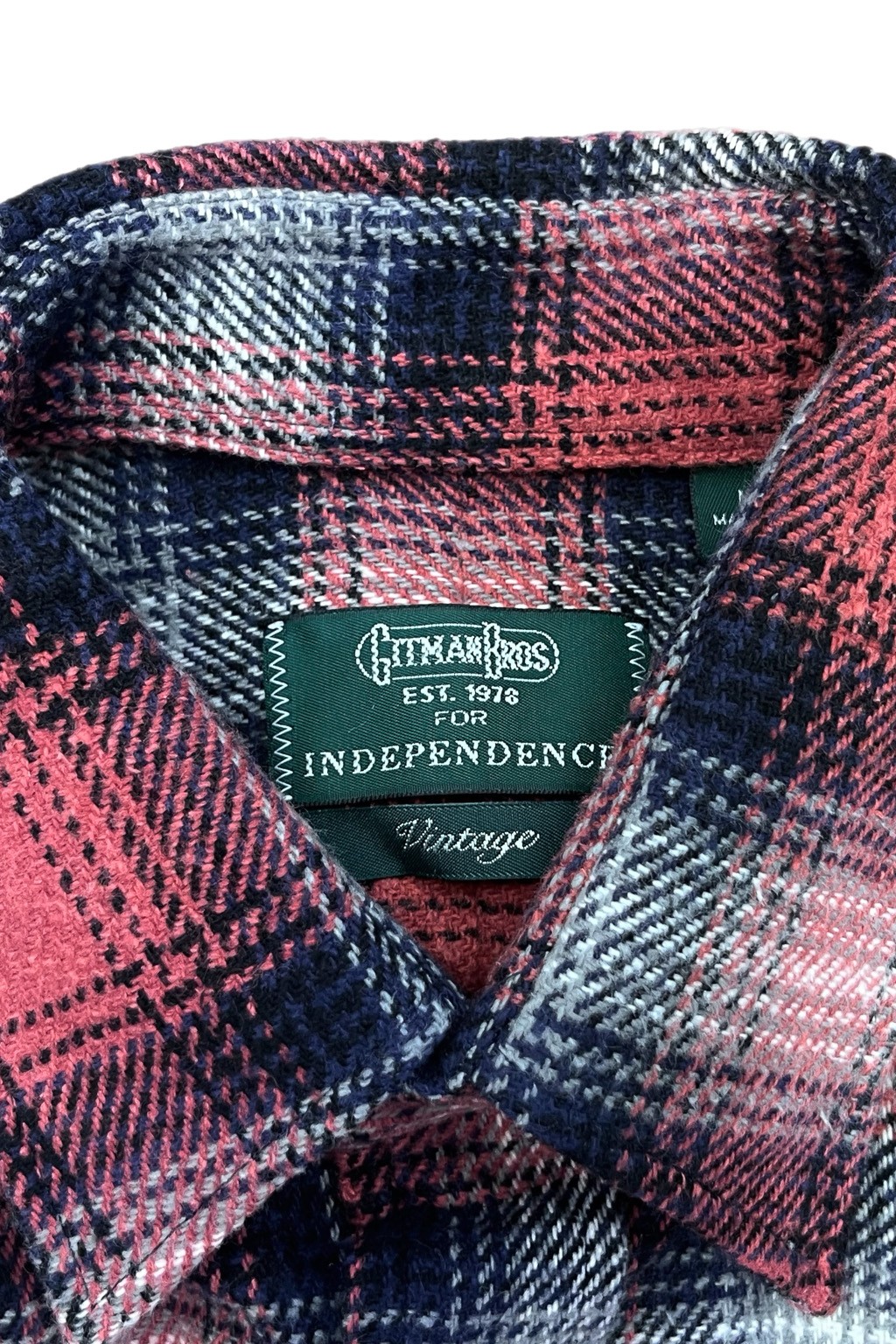 Gitman Bros. Vintage Independence Work Shirt Red Recycled Brushed Melange