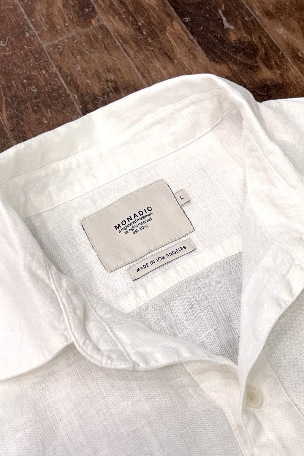 Monadic Fillmore SS Shirt White Linen