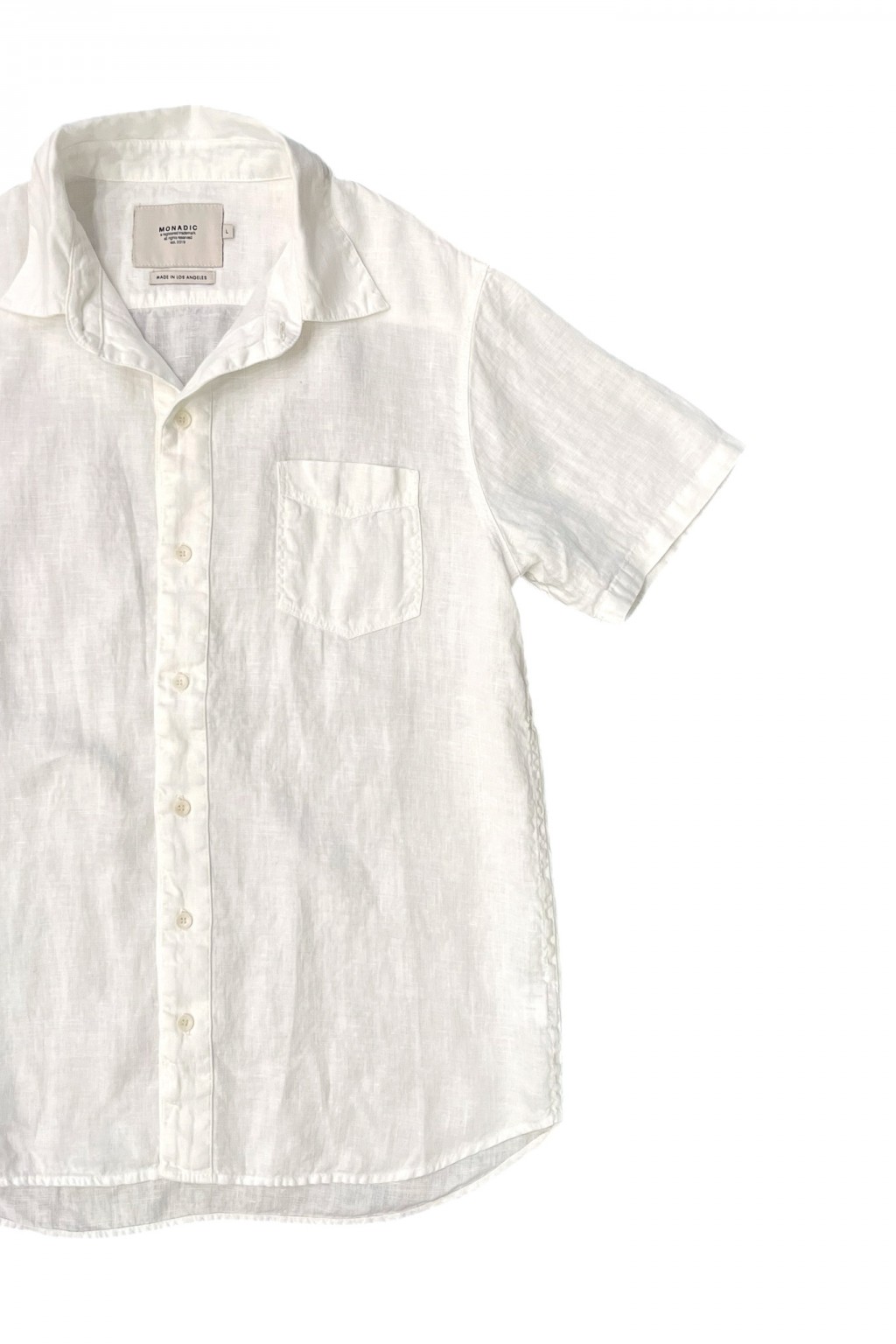 Monadic Fillmore SS Shirt White Linen